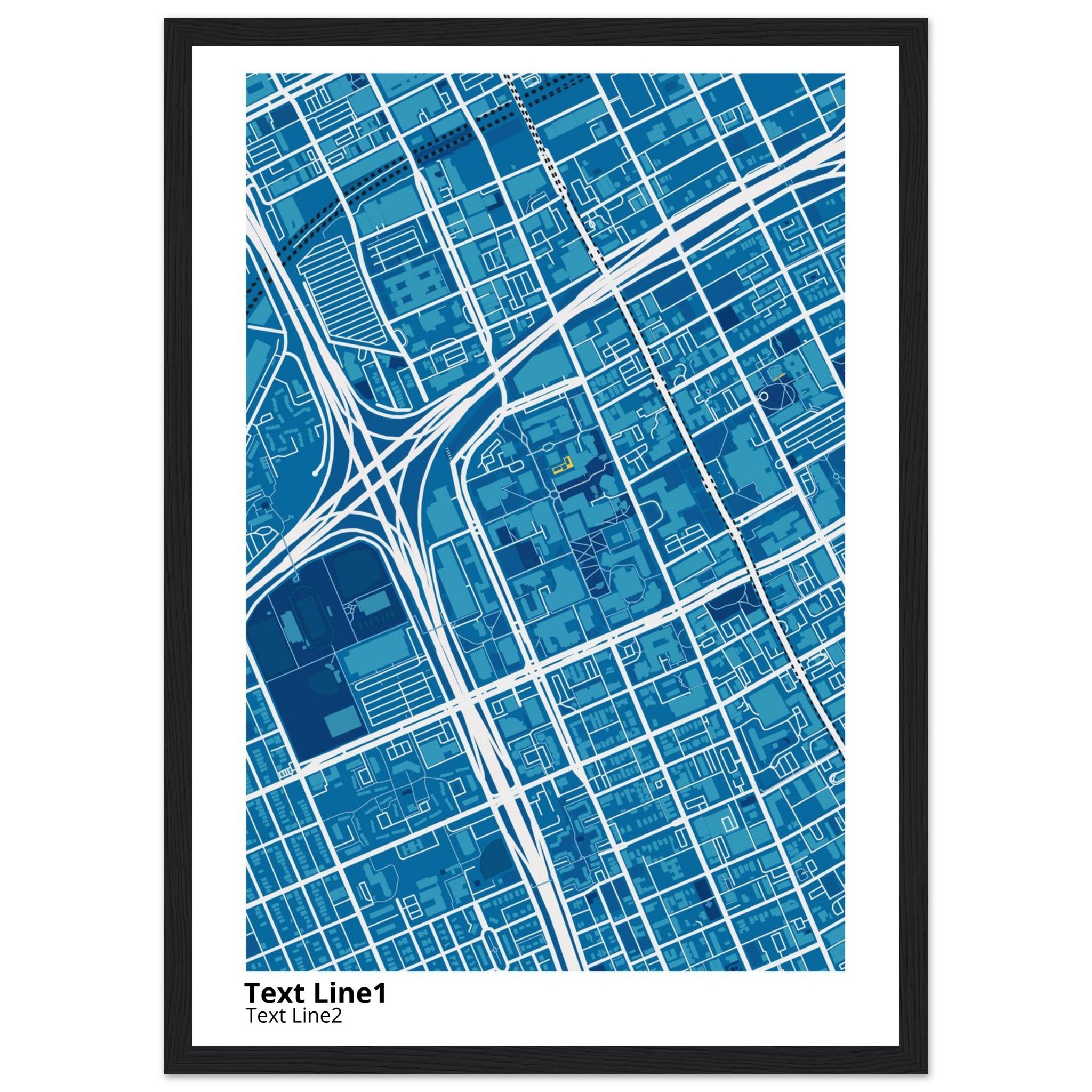 wayne state university campus map poster