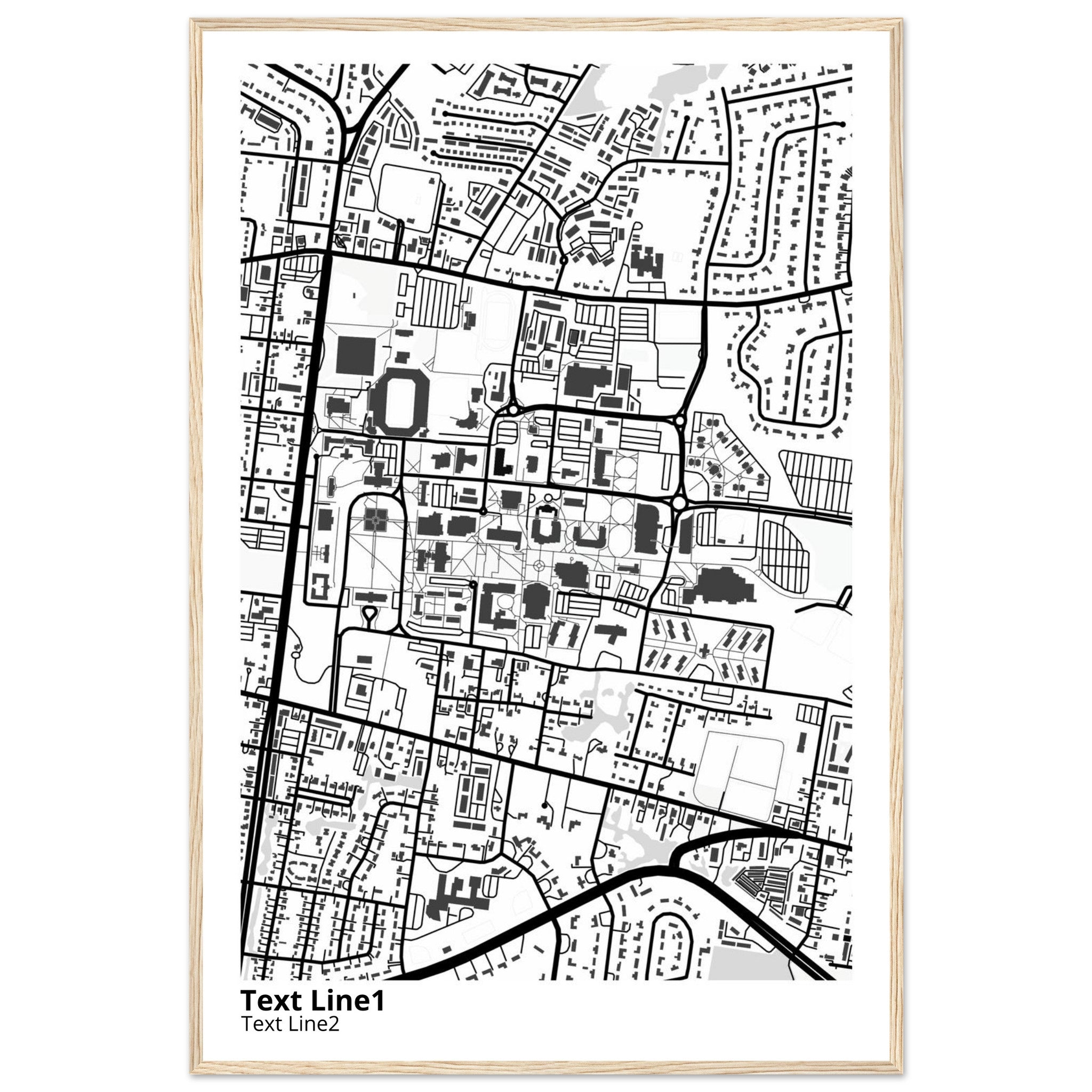 Middle Tennessee State University Campus Map Poster | Graduation Gift - Ink And Atlas