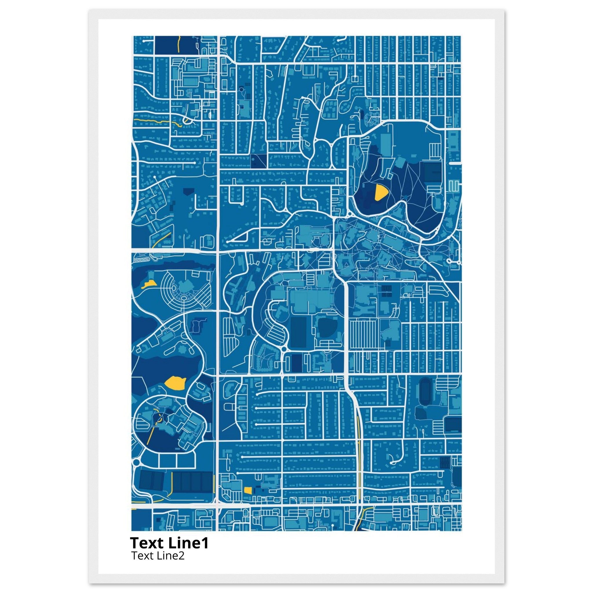 university of kansas campus map poster