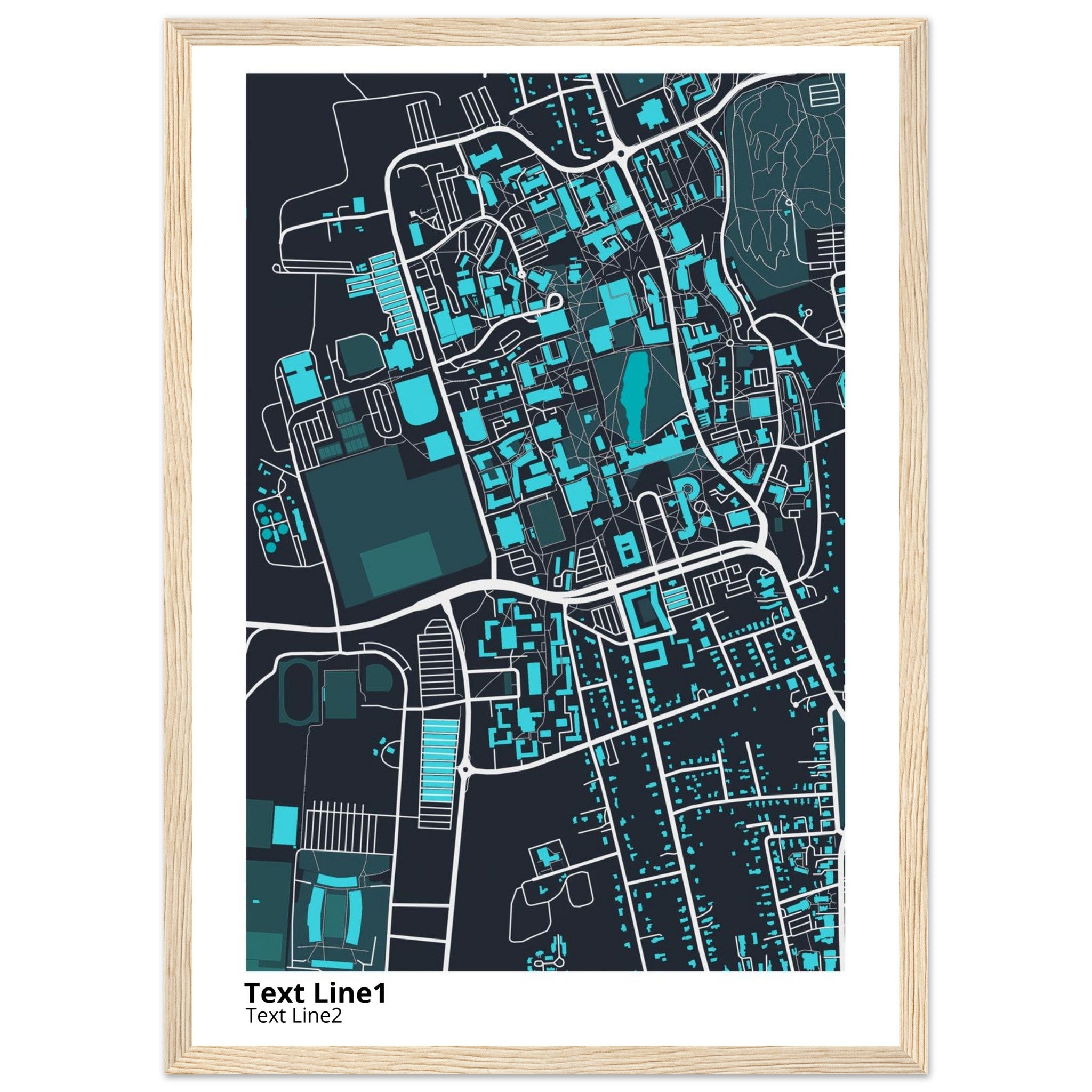 university of massachusetts amherst campus map poster