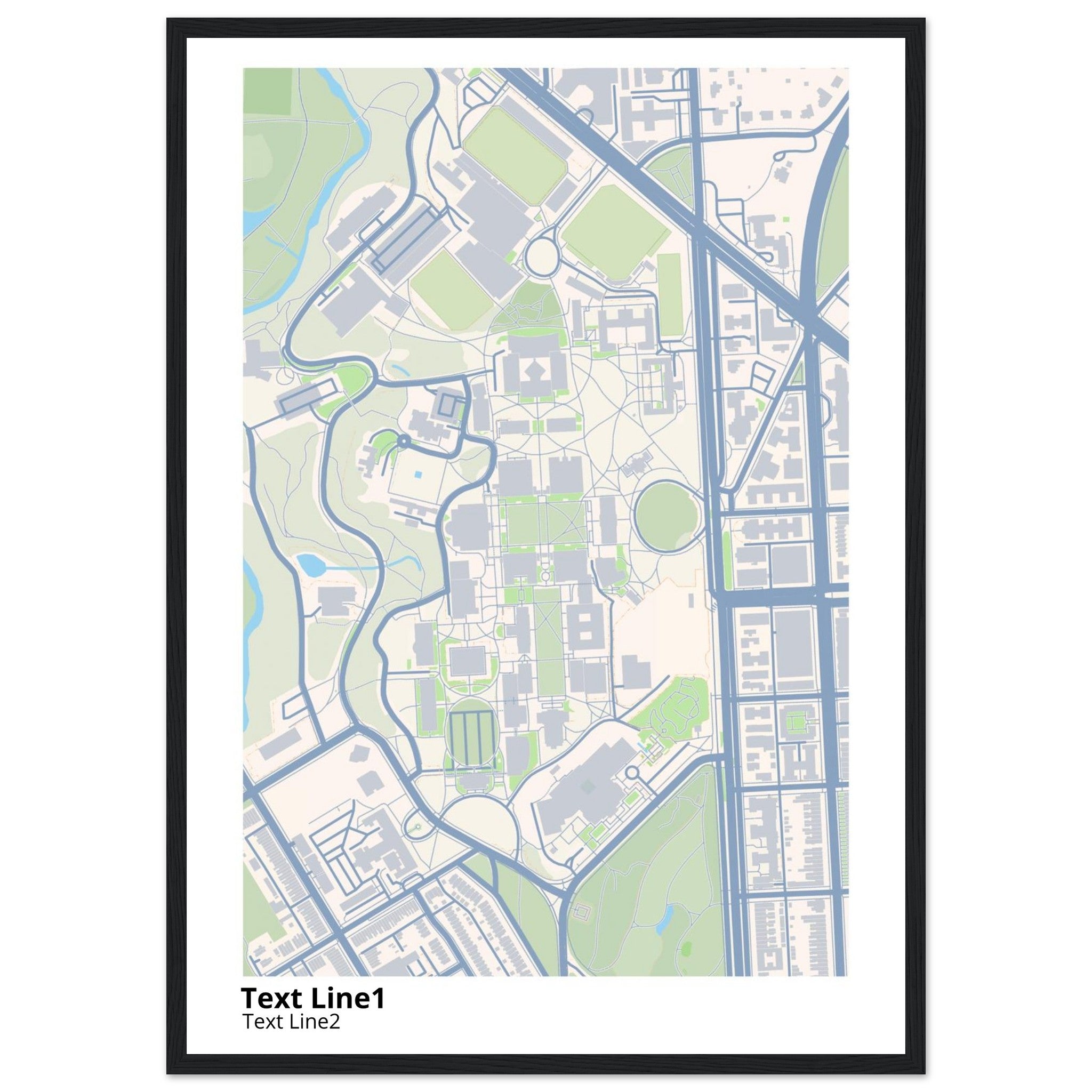 johns hopkins university campus map poster