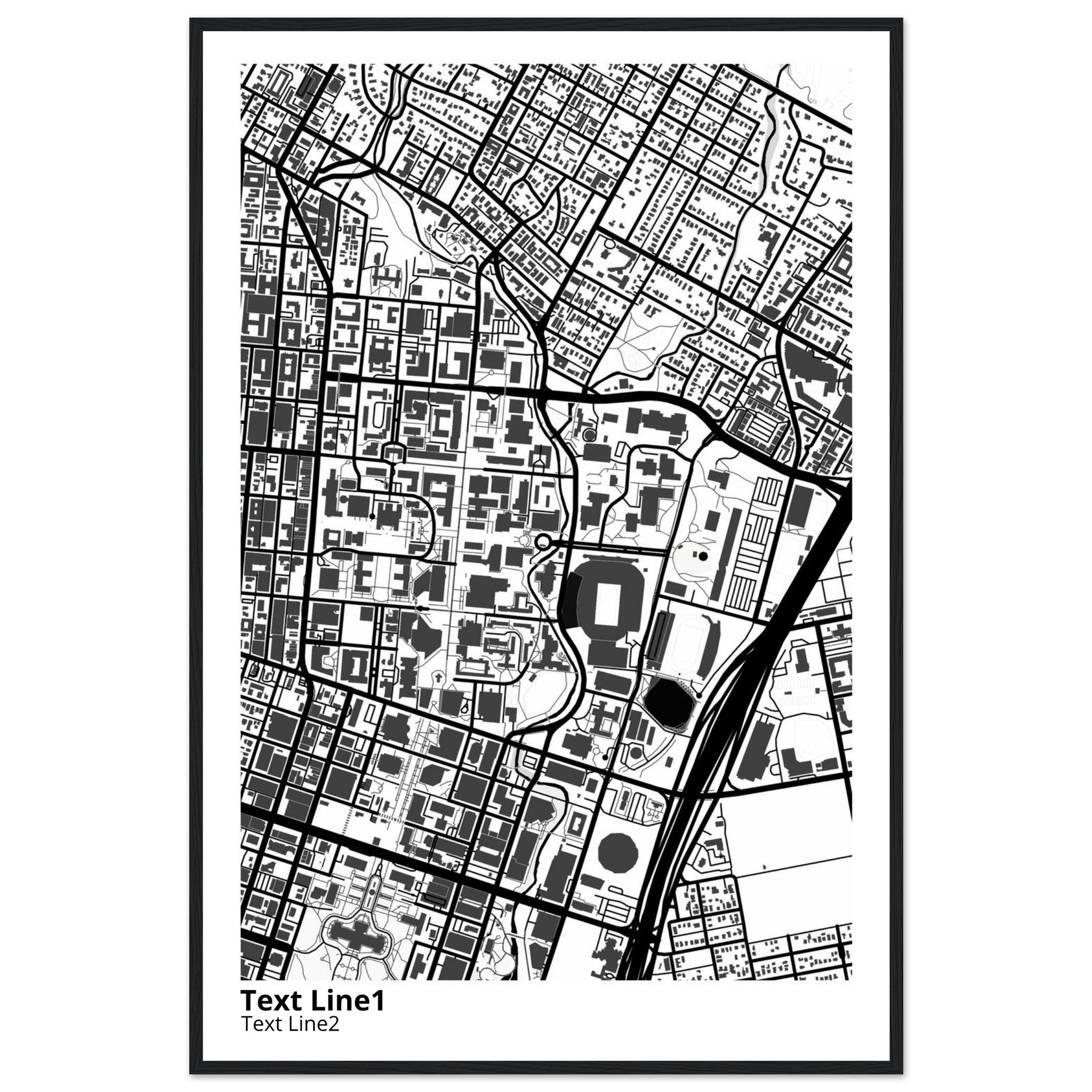 University of Texas at Austin Campus Map Poster | Graduation Gift - Ink And Atlas