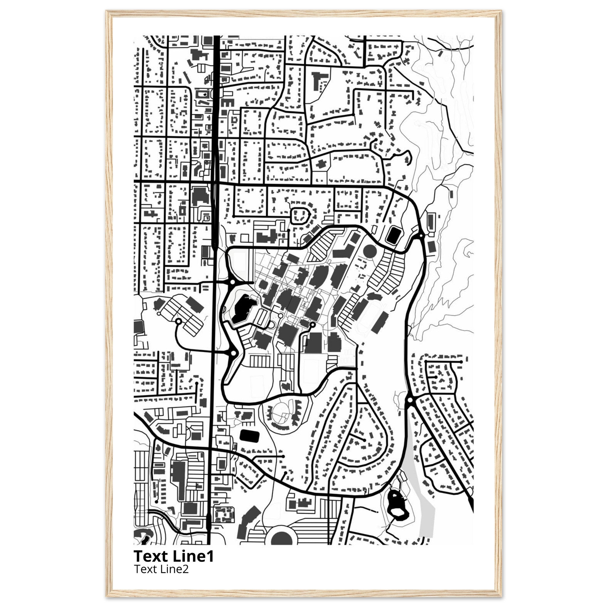 weber state university utah campus map poster
