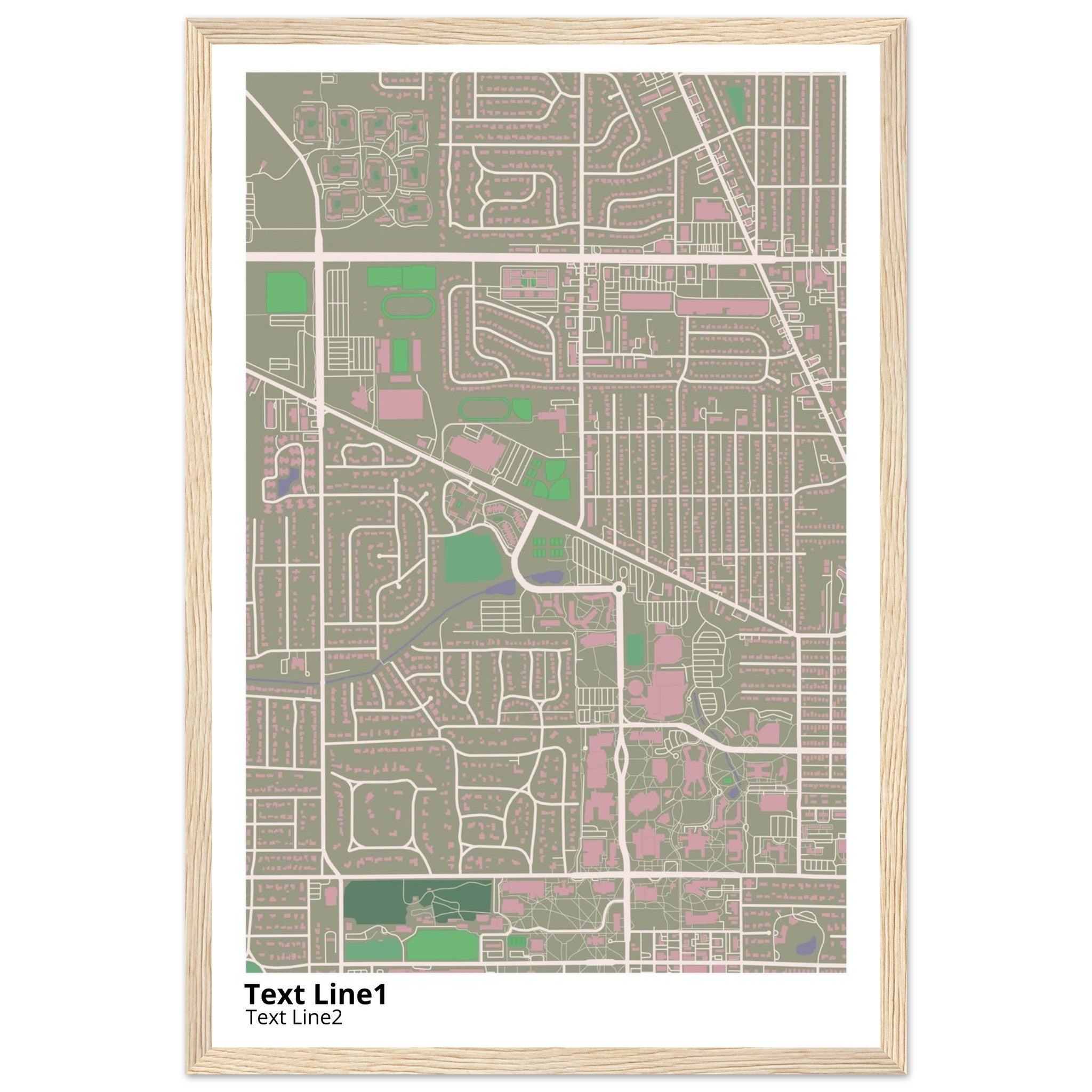 ball state university campus map poster