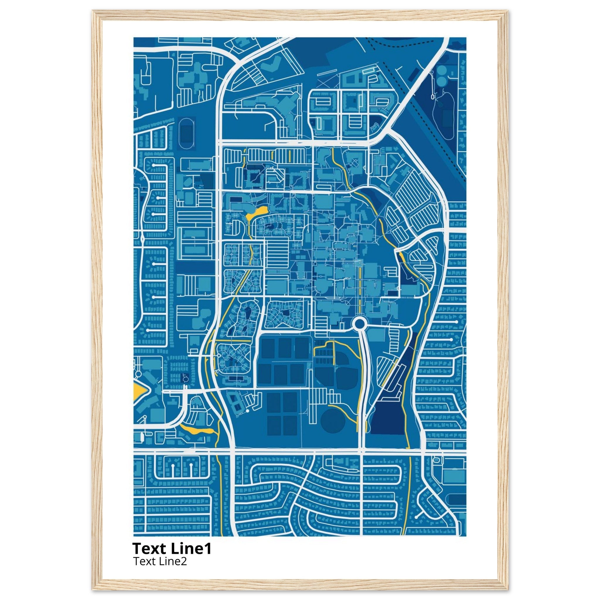 The University of Texas at Dallas Campus Map Poster | Graduation Gift - Ink And Atlas