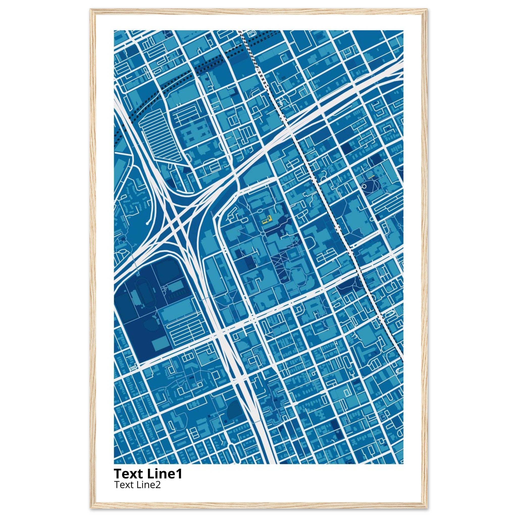 wayne state university campus map poster