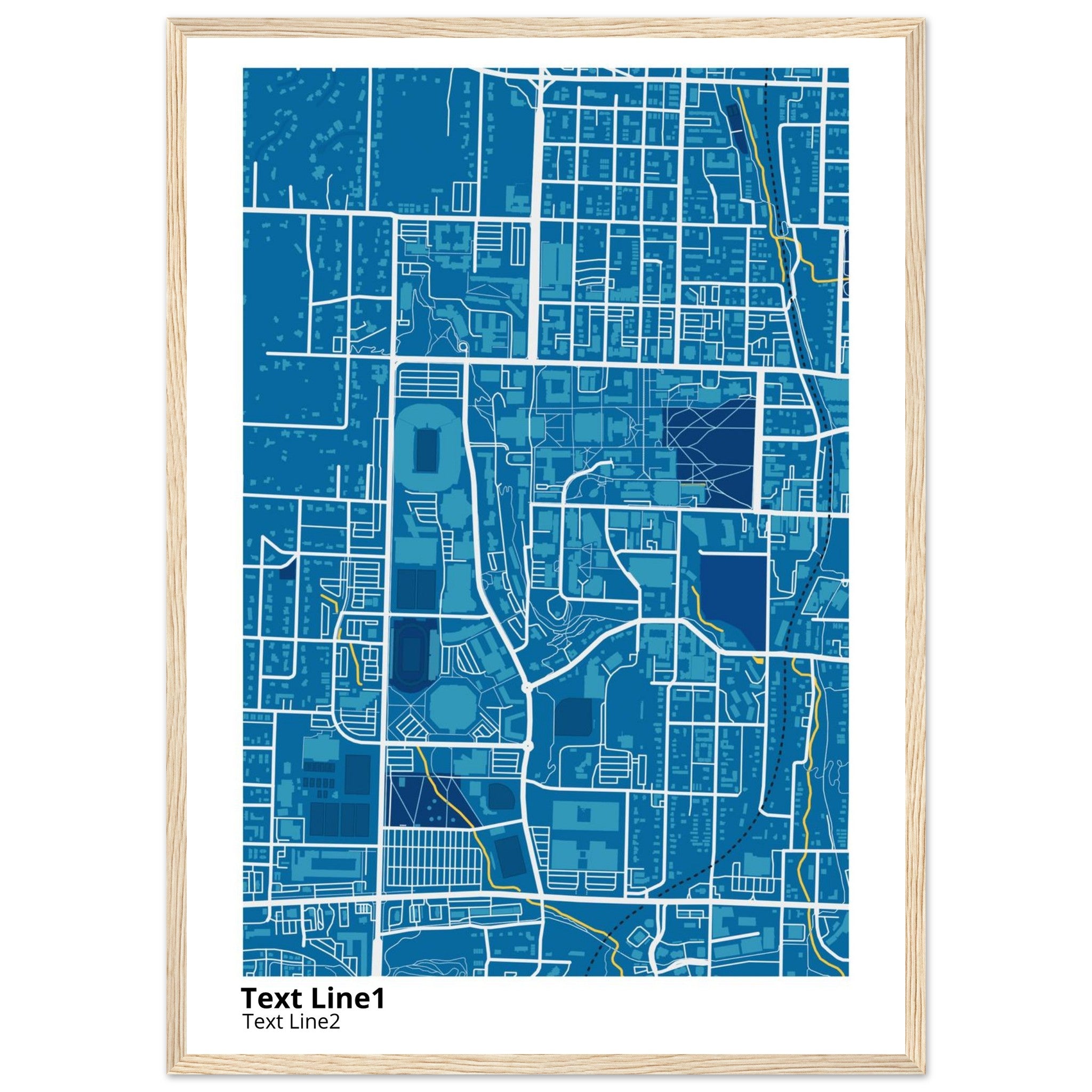 university of arkansas campus map poster