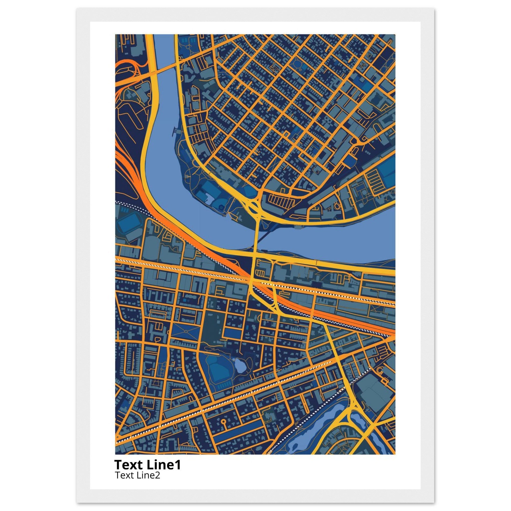 boston university campus map poster