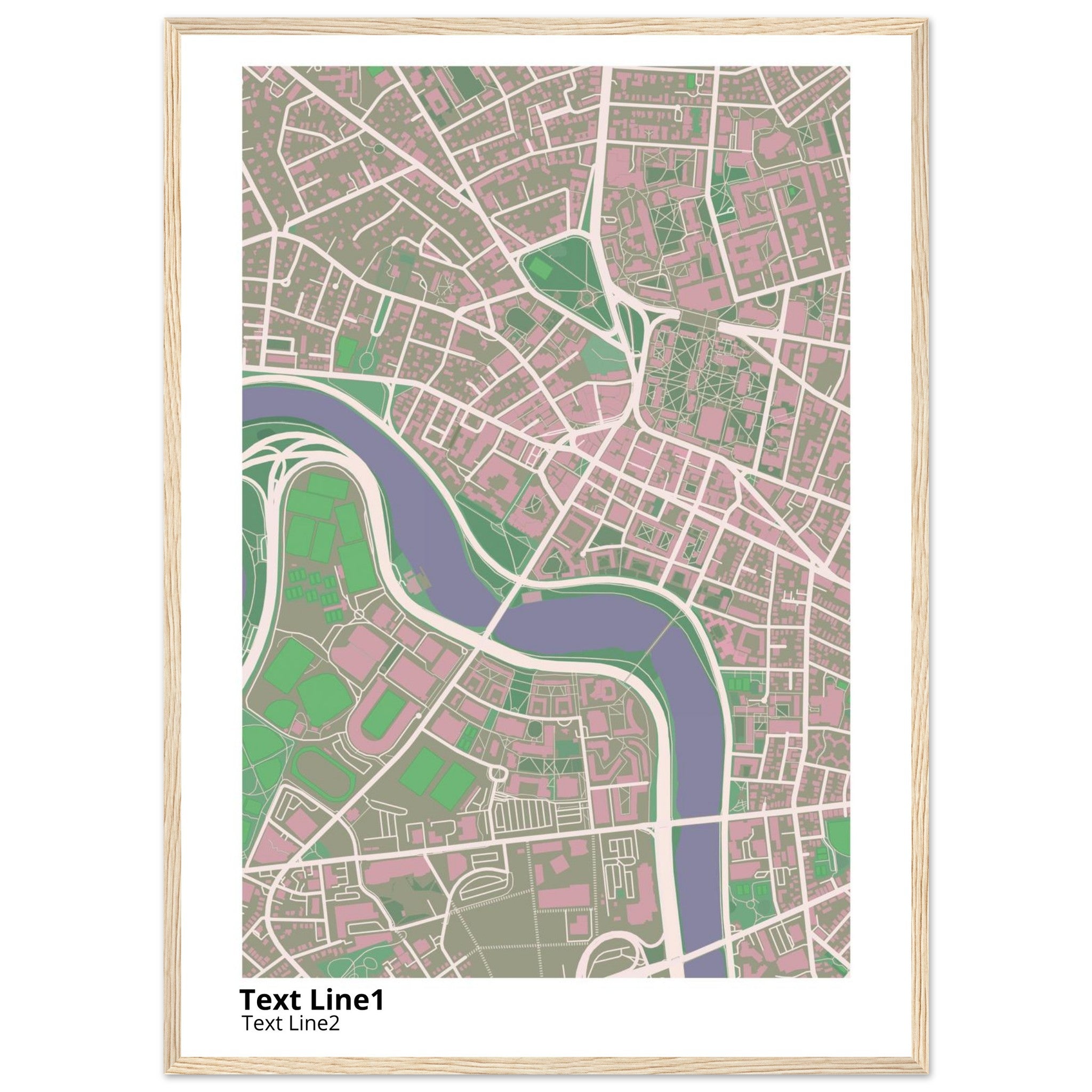 harvard university campus map poster