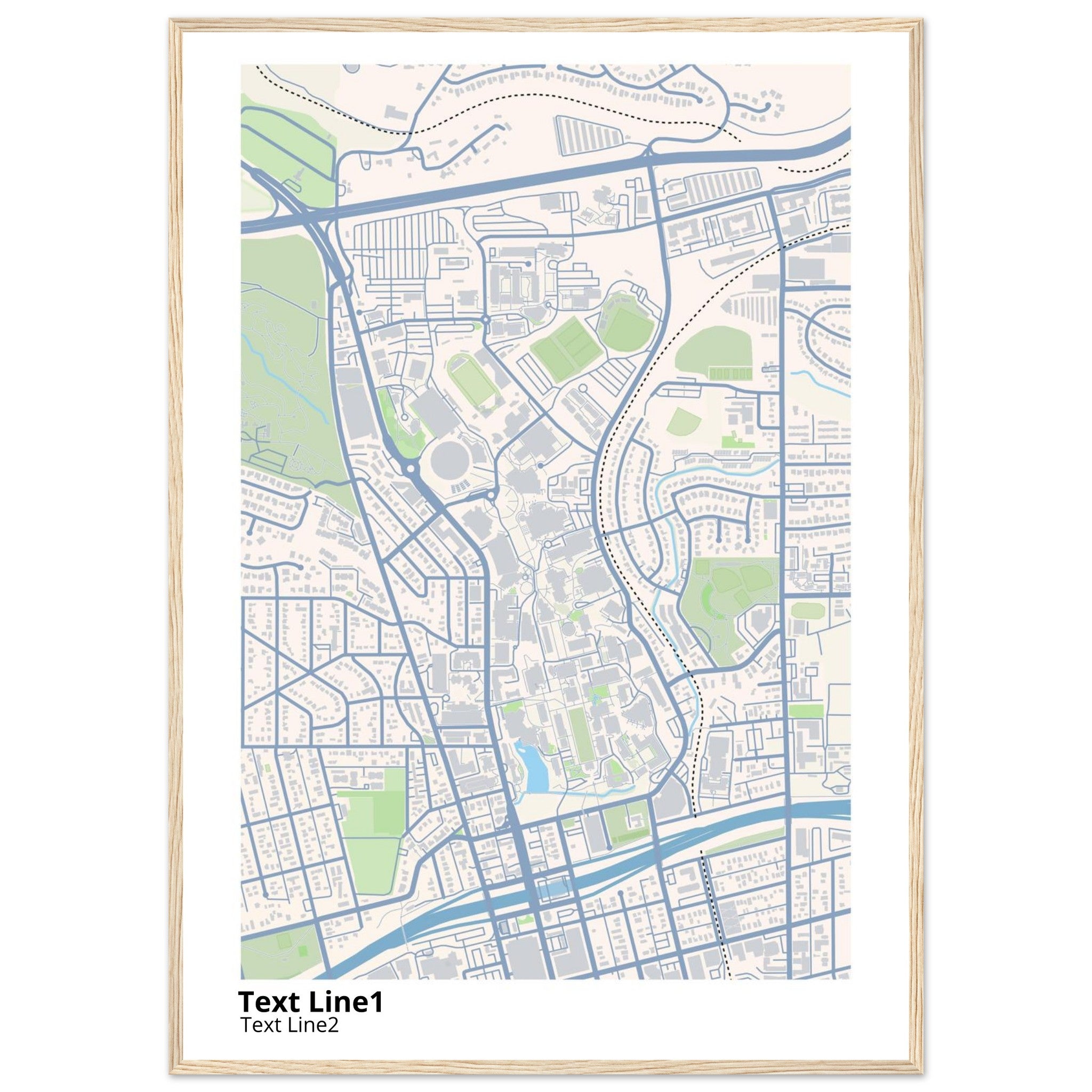university of nevada reno campus map poster