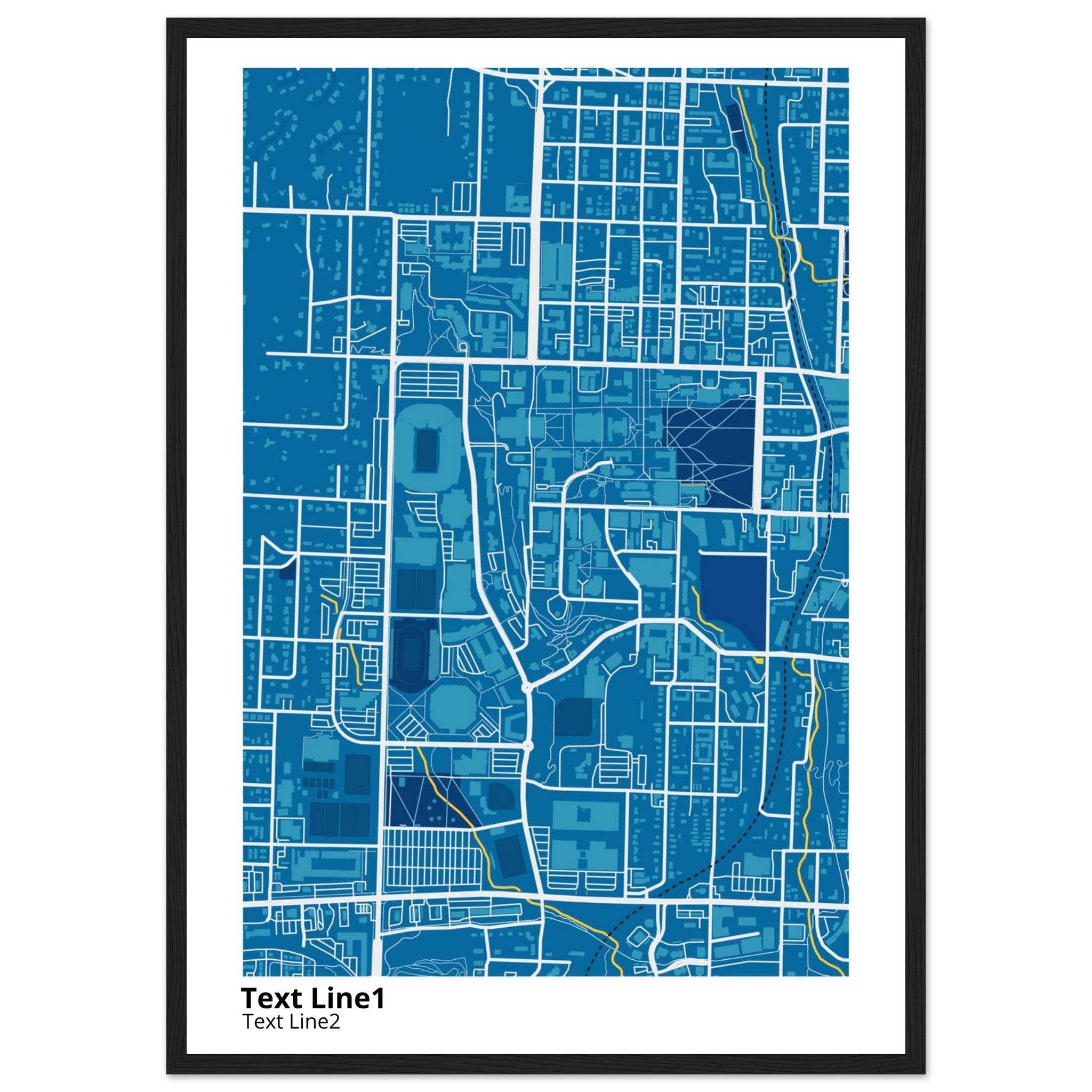 university of arkansas campus map poster