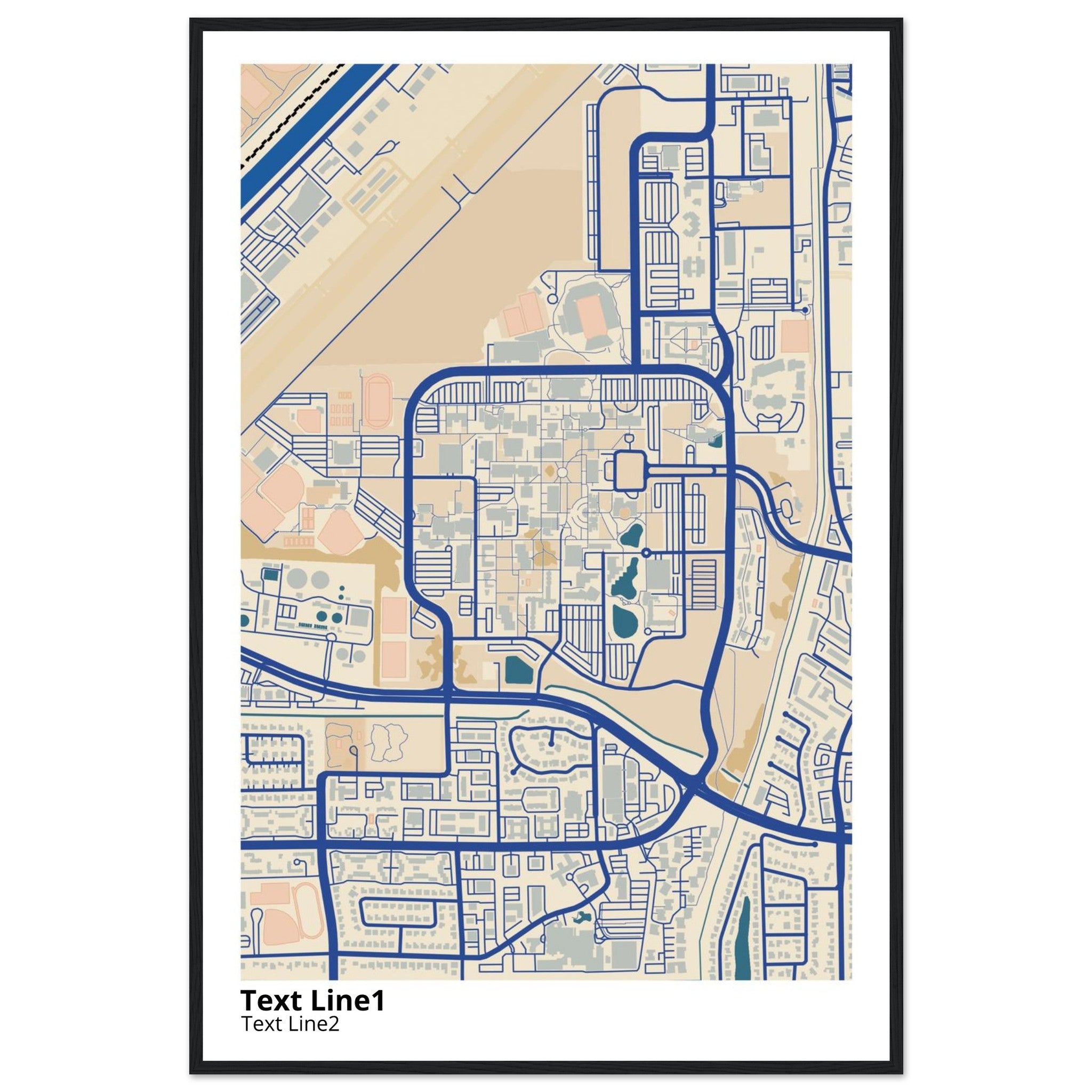 florida atlantic university campus map poster