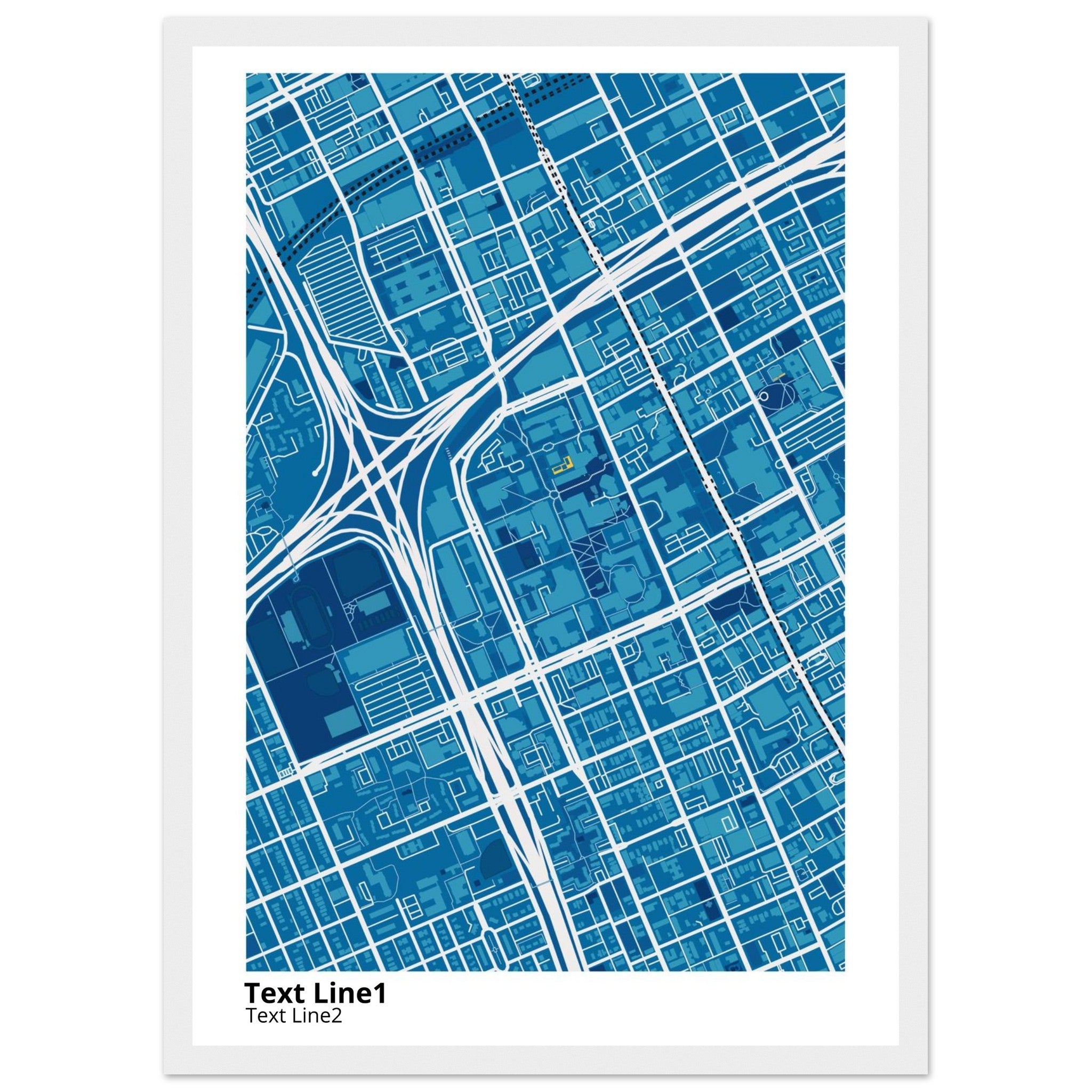 wayne state university campus map poster