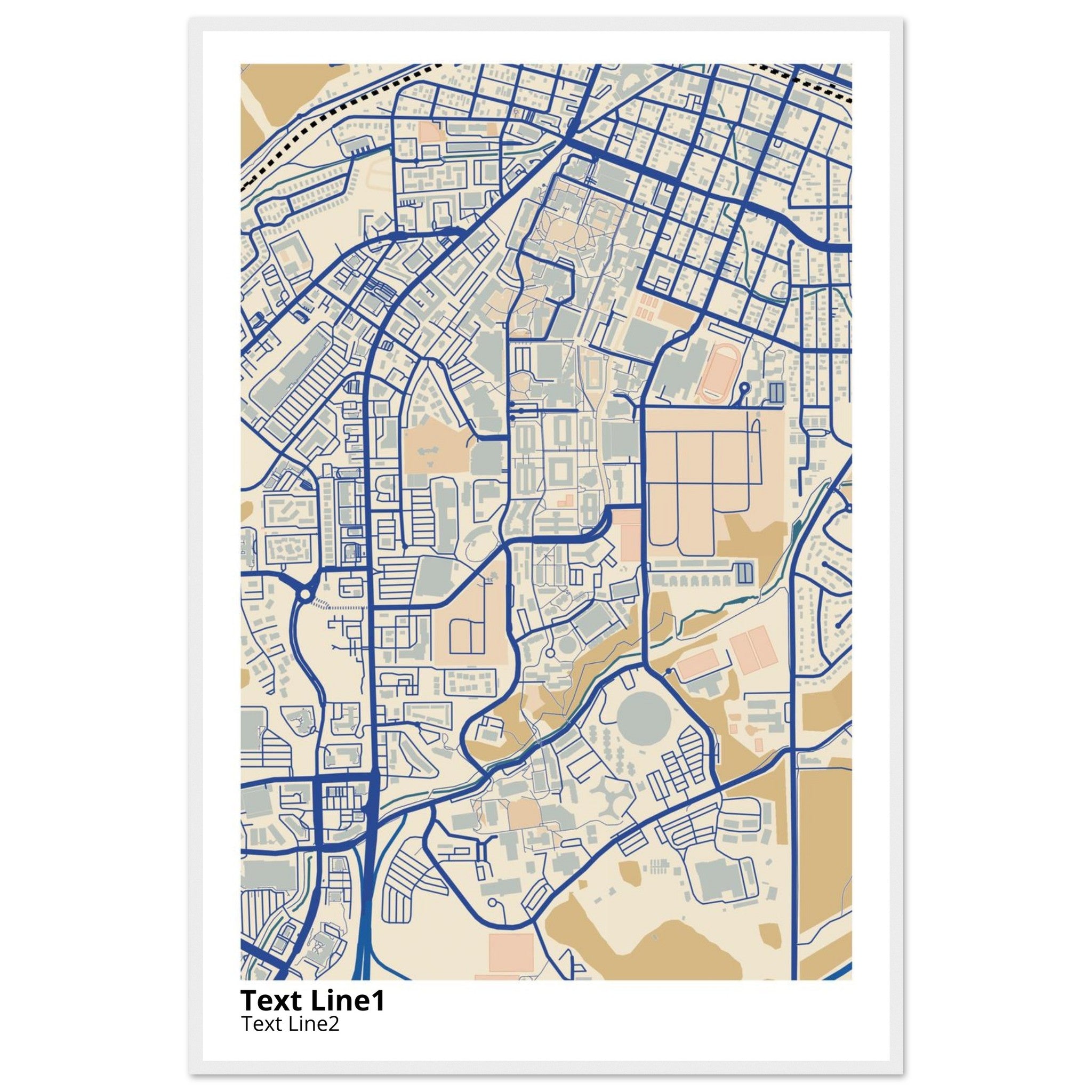 northern arizona university campus map poster