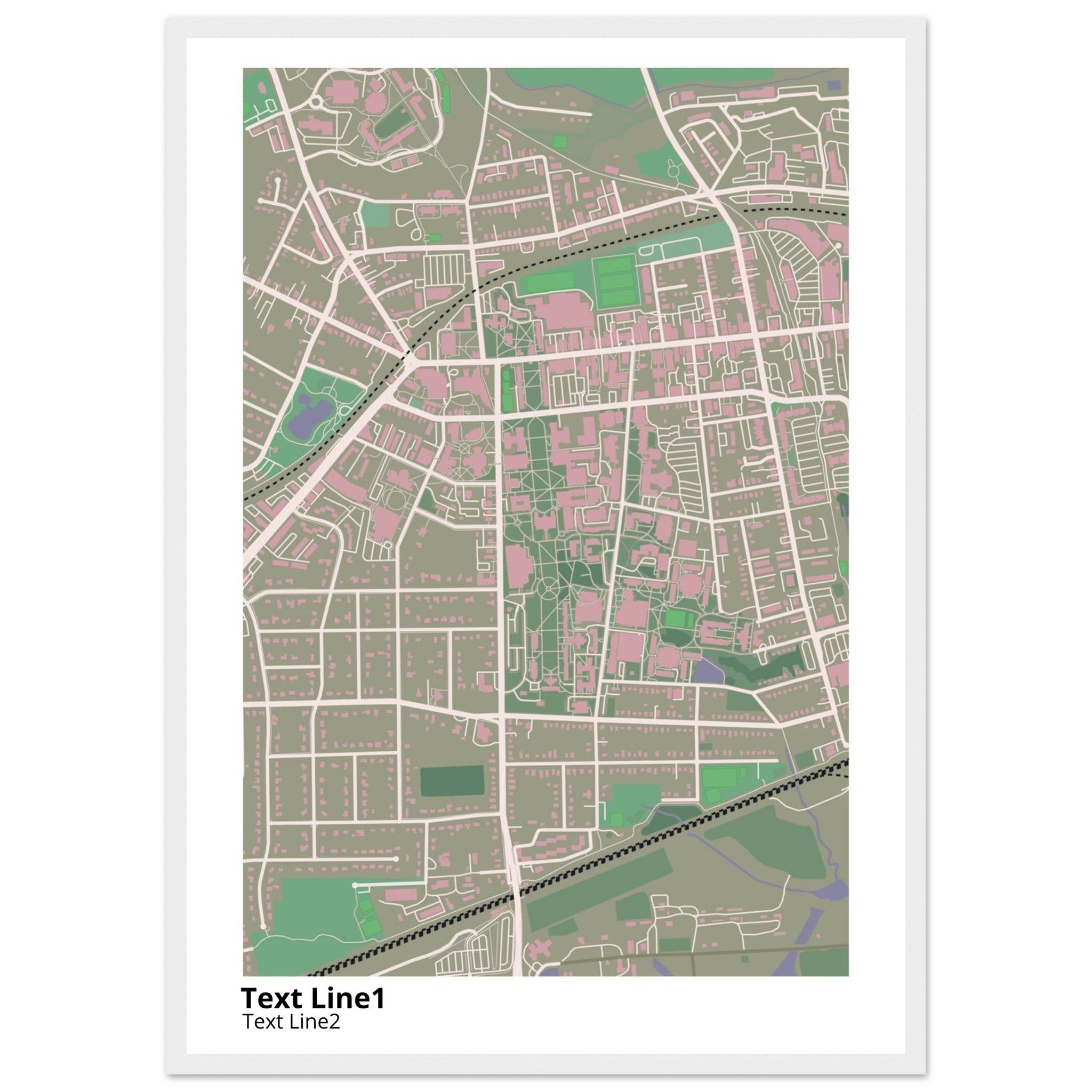 university of delaware campus map poster