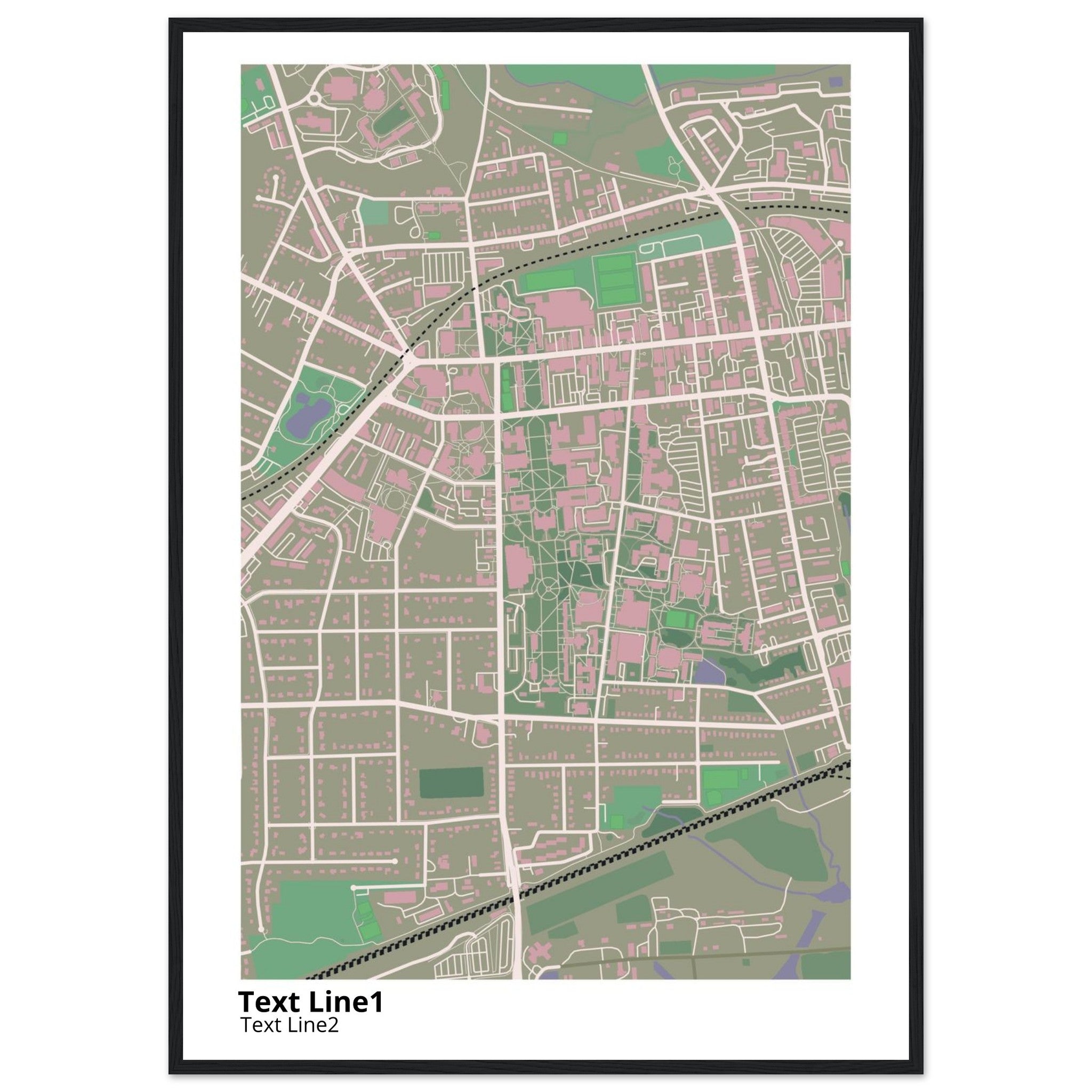 university of delaware campus map poster