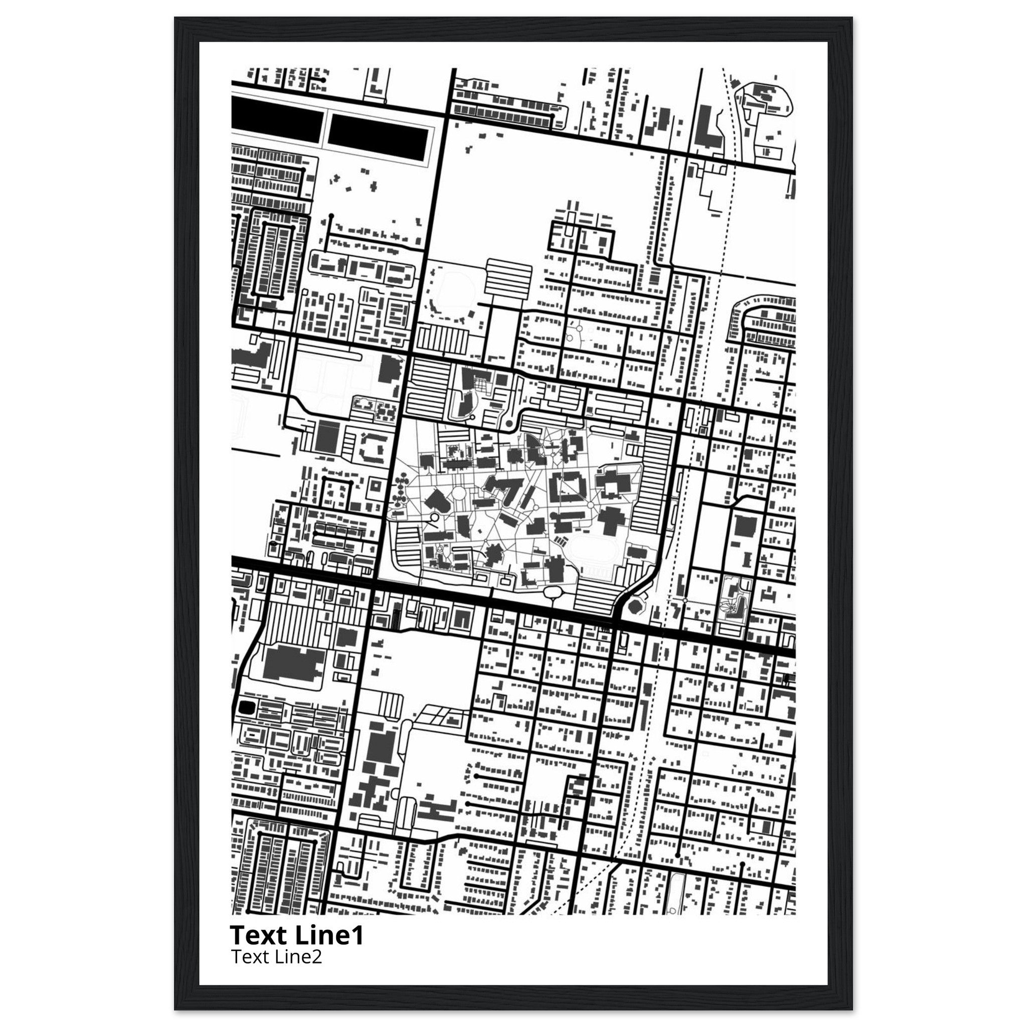 University of Texas Rio Grande Valley Campus Map Poster | Alumni Gift - Ink And Atlas