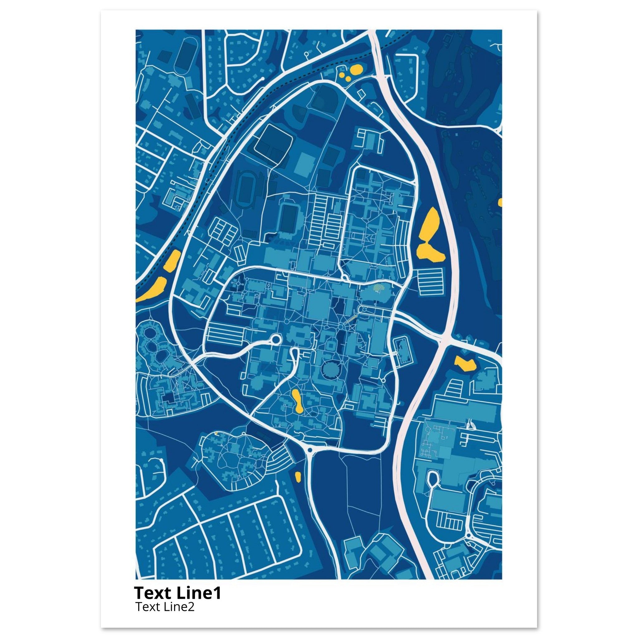 stony brook university campus map poster