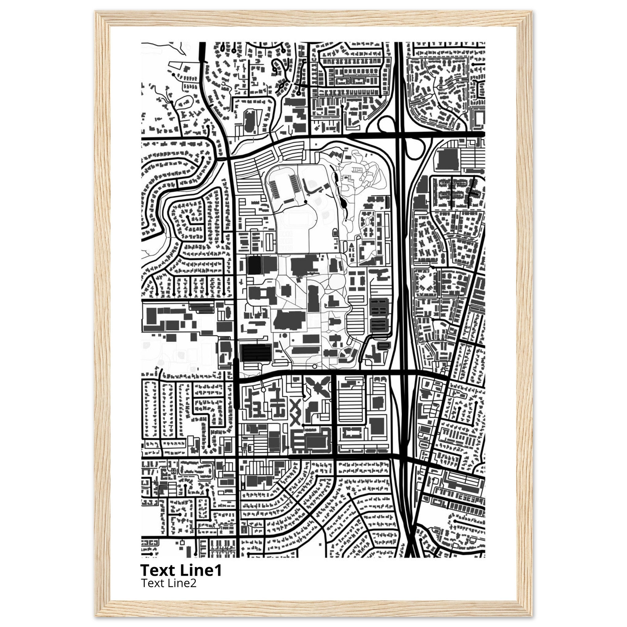 california state university fullerton campus map poster