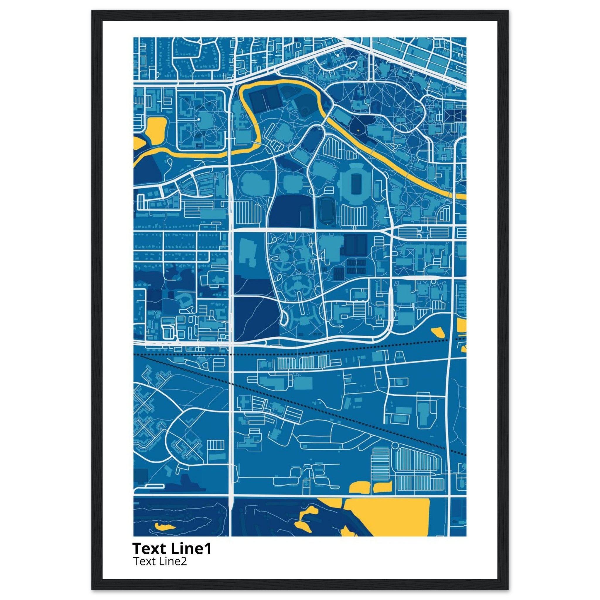 michigan state university campus map poster