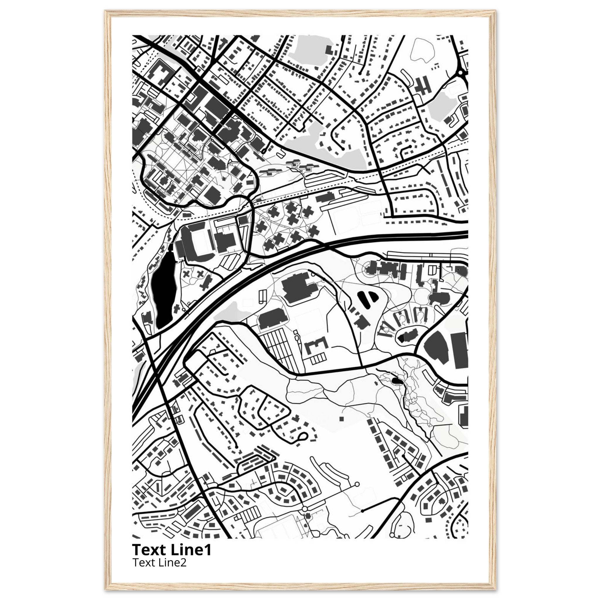 James Madison University Virginia Campus Map Poster | Graduation Gift - Ink And Atlas
