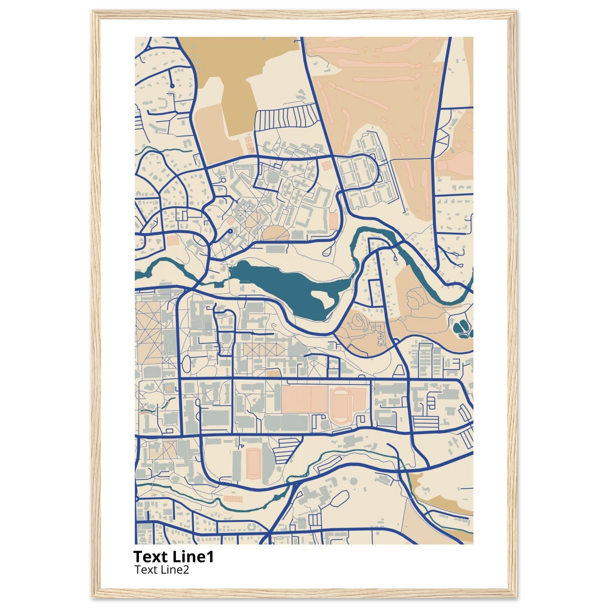 cornell university campus map poster