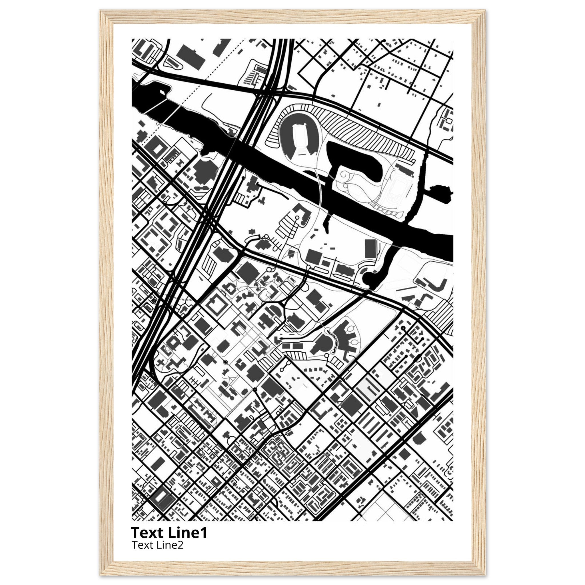 Baylor University Texas Campus Map Poster | Graduation Gift - Ink And Atlas