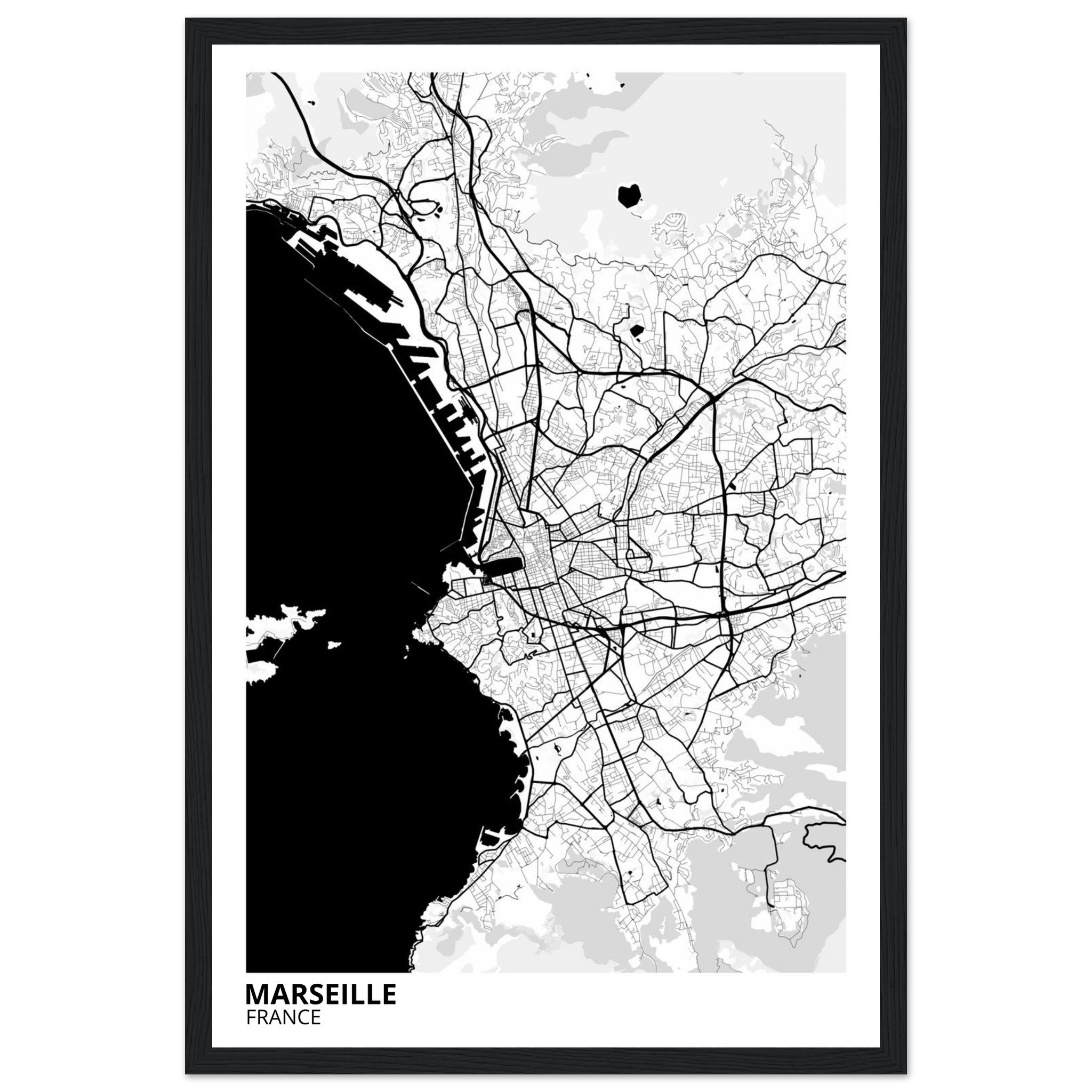 Marseille France City Map Poster | Custom Map Art Print - Ink And Atlas