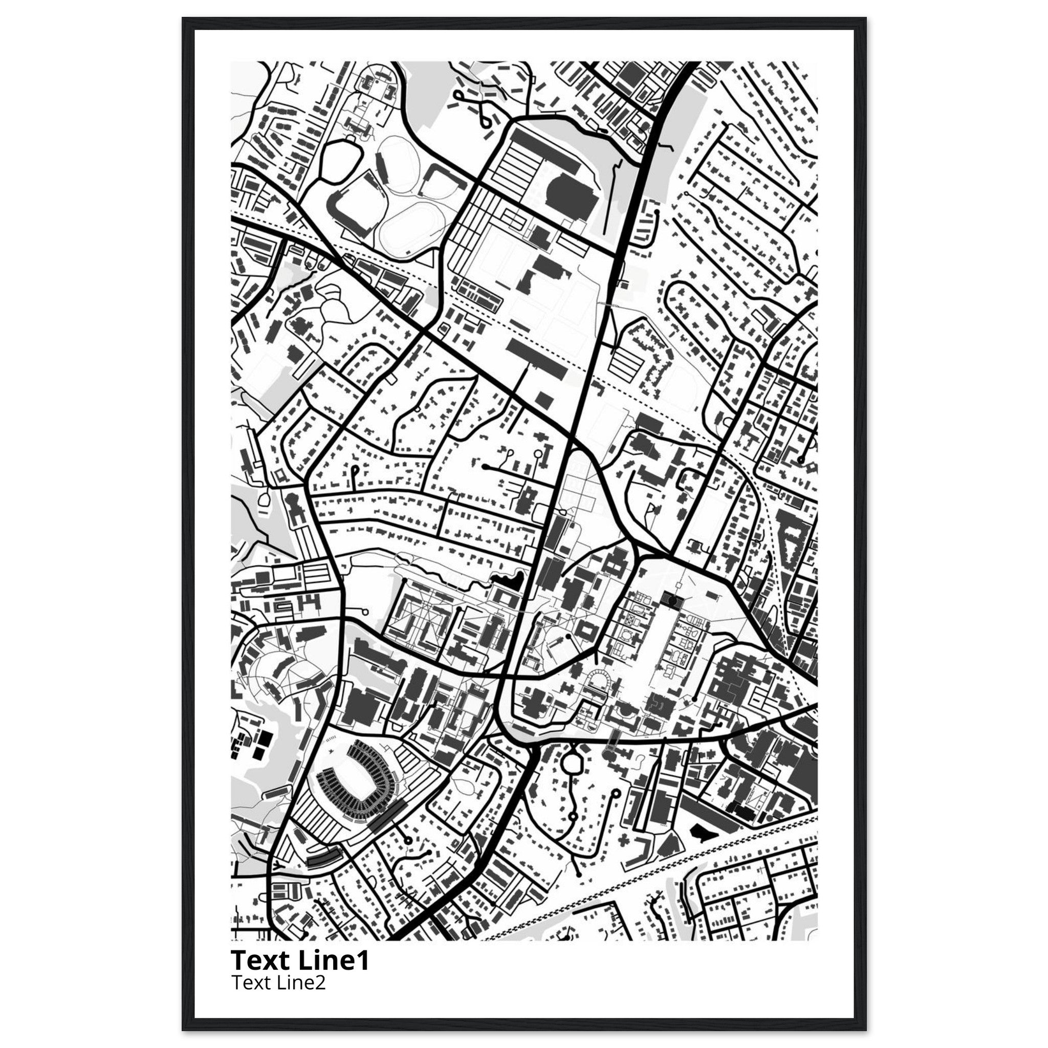 University of Virginia (Main Site) Campus Map Poster | Graduation Gift - Ink And Atlas