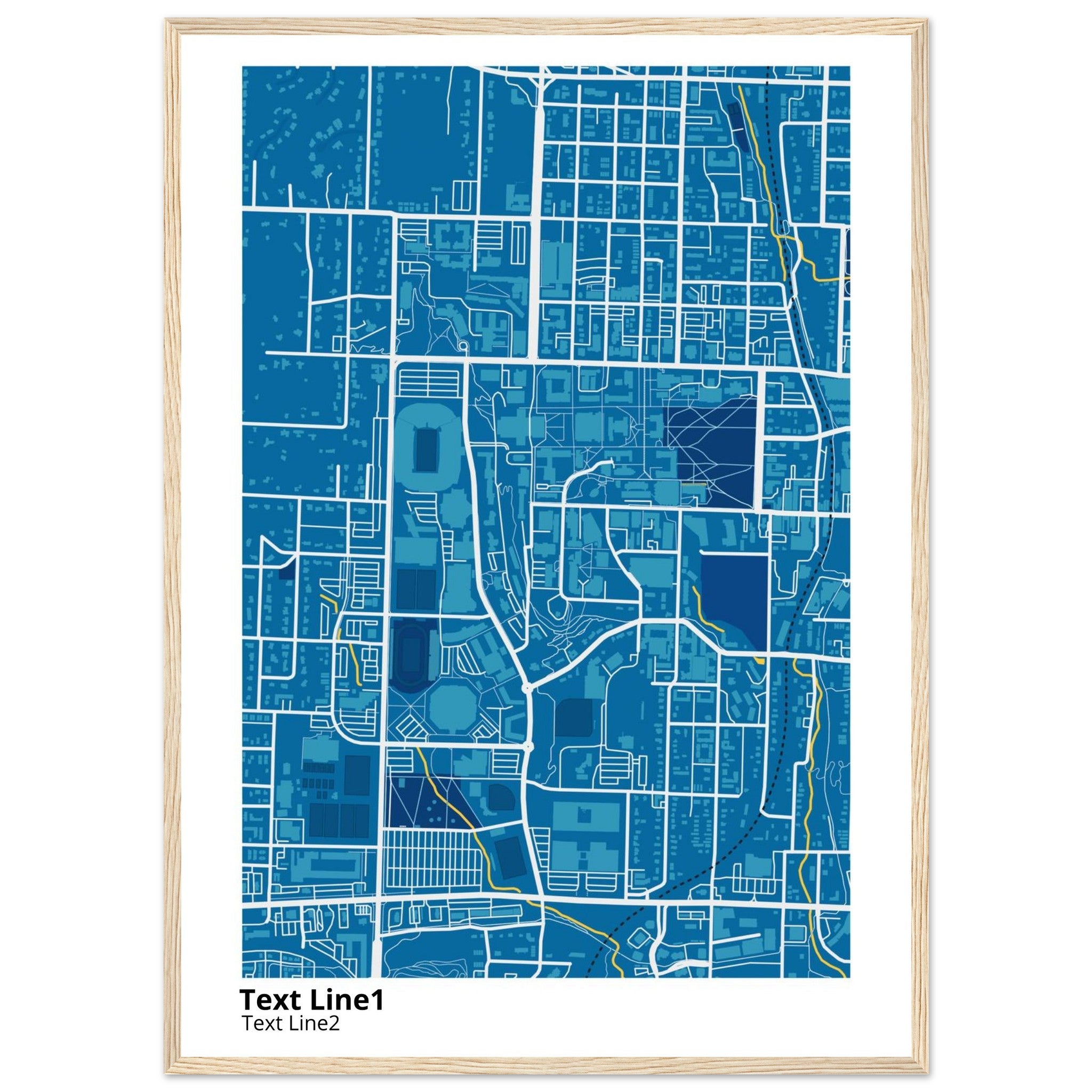 university of arkansas campus map poster