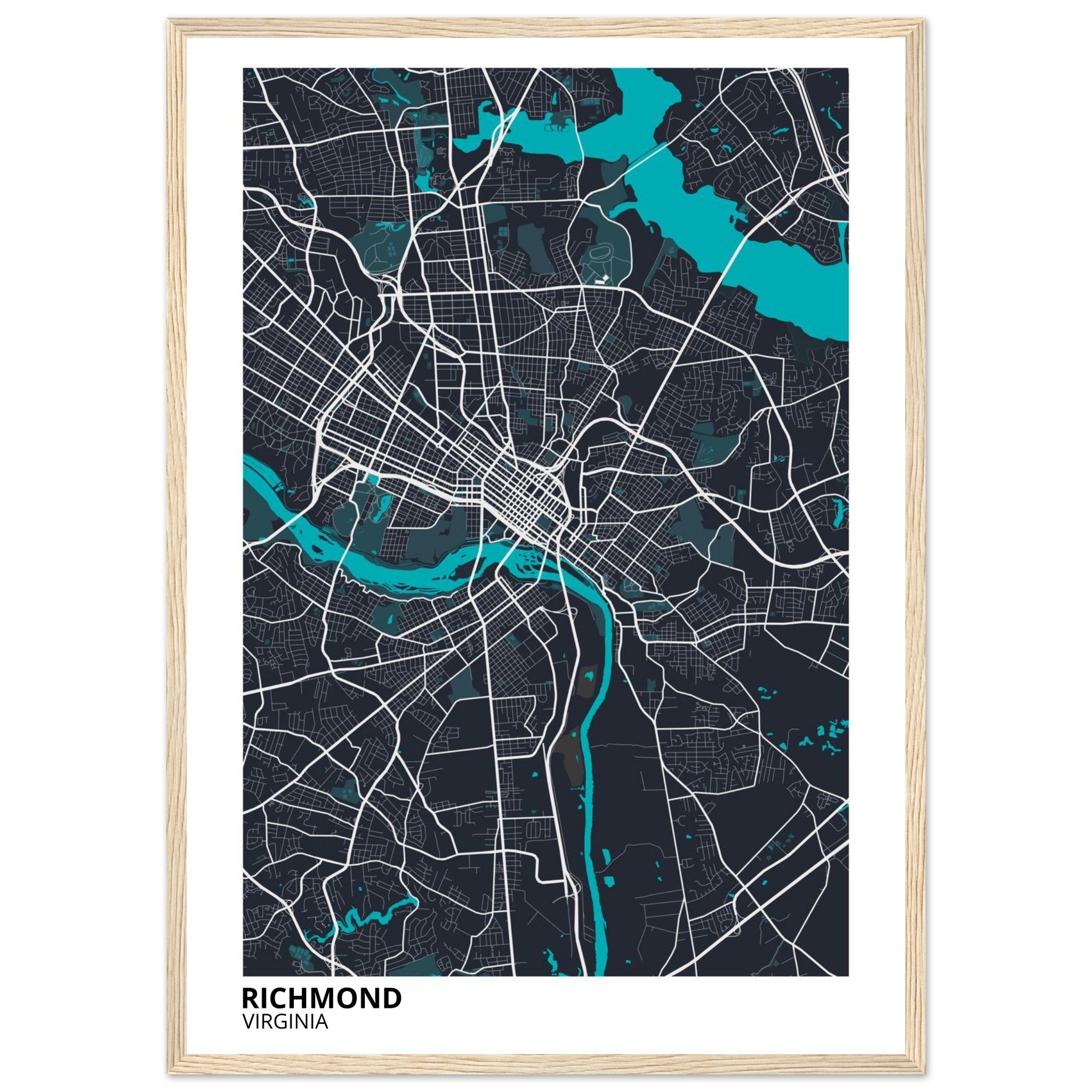richmond map poster print
