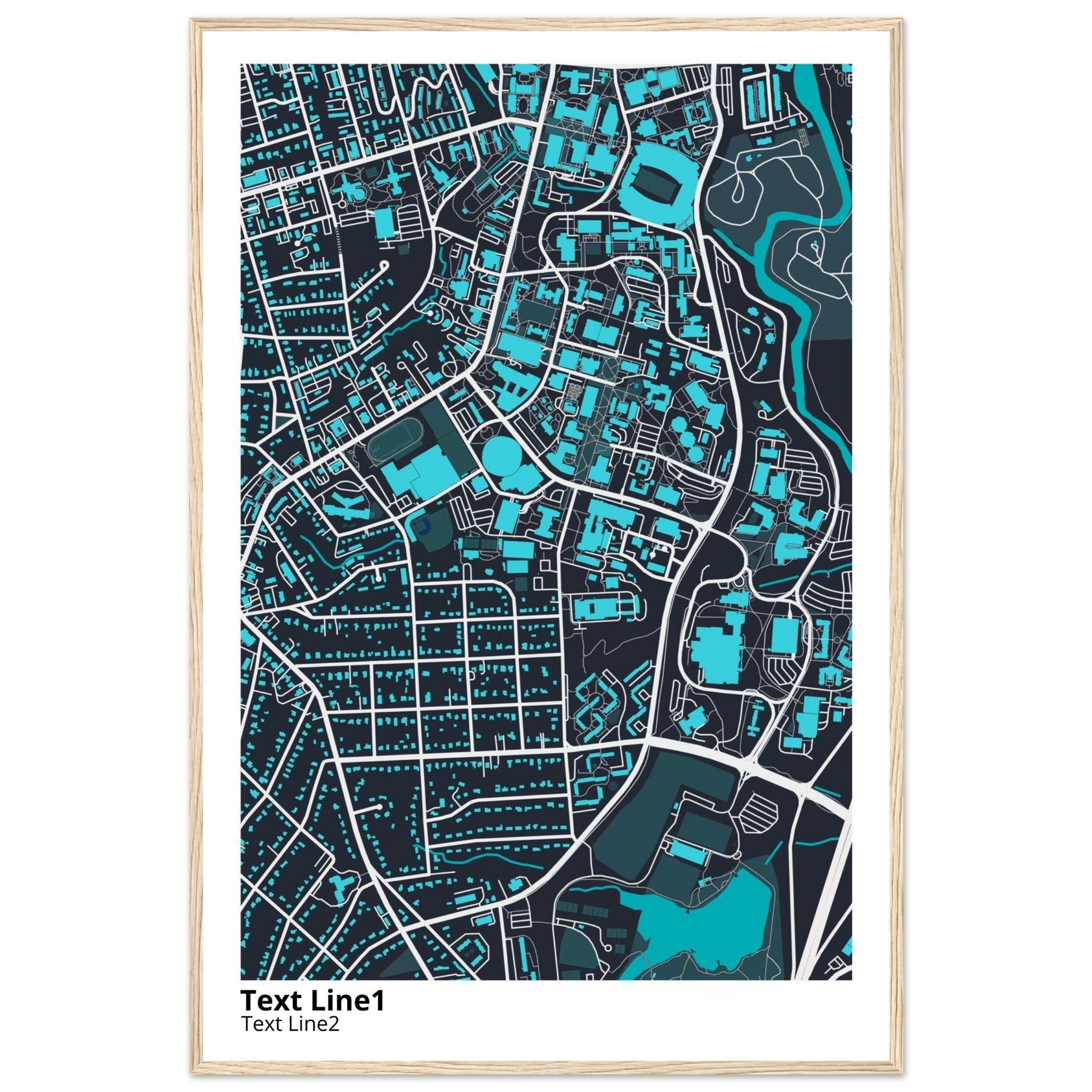 university of georgia campus map poster