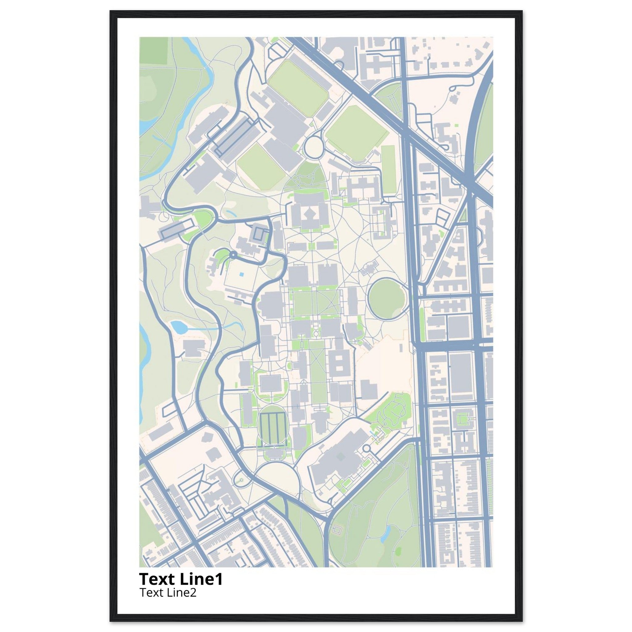 johns hopkins university campus map poster