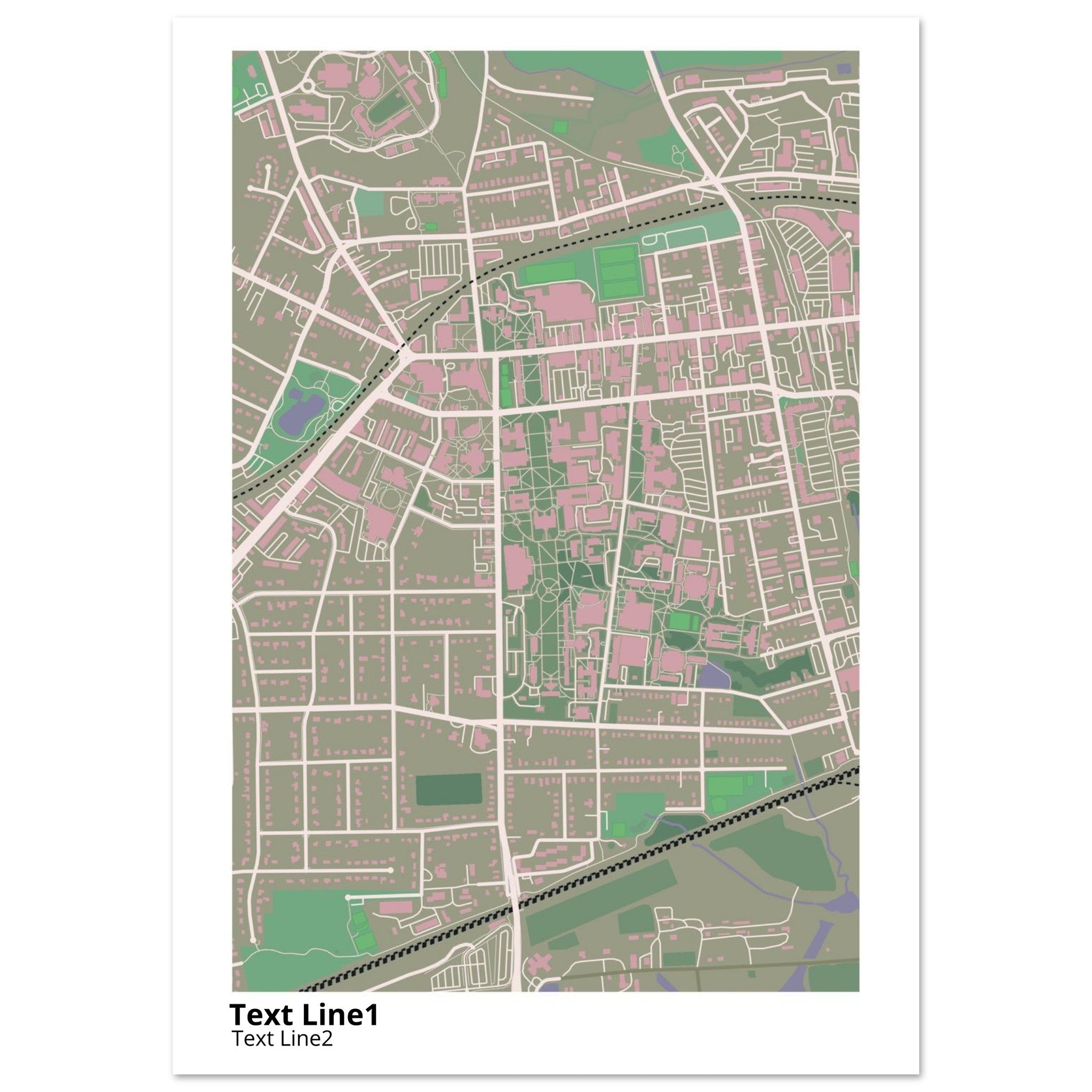 university of delaware campus map poster