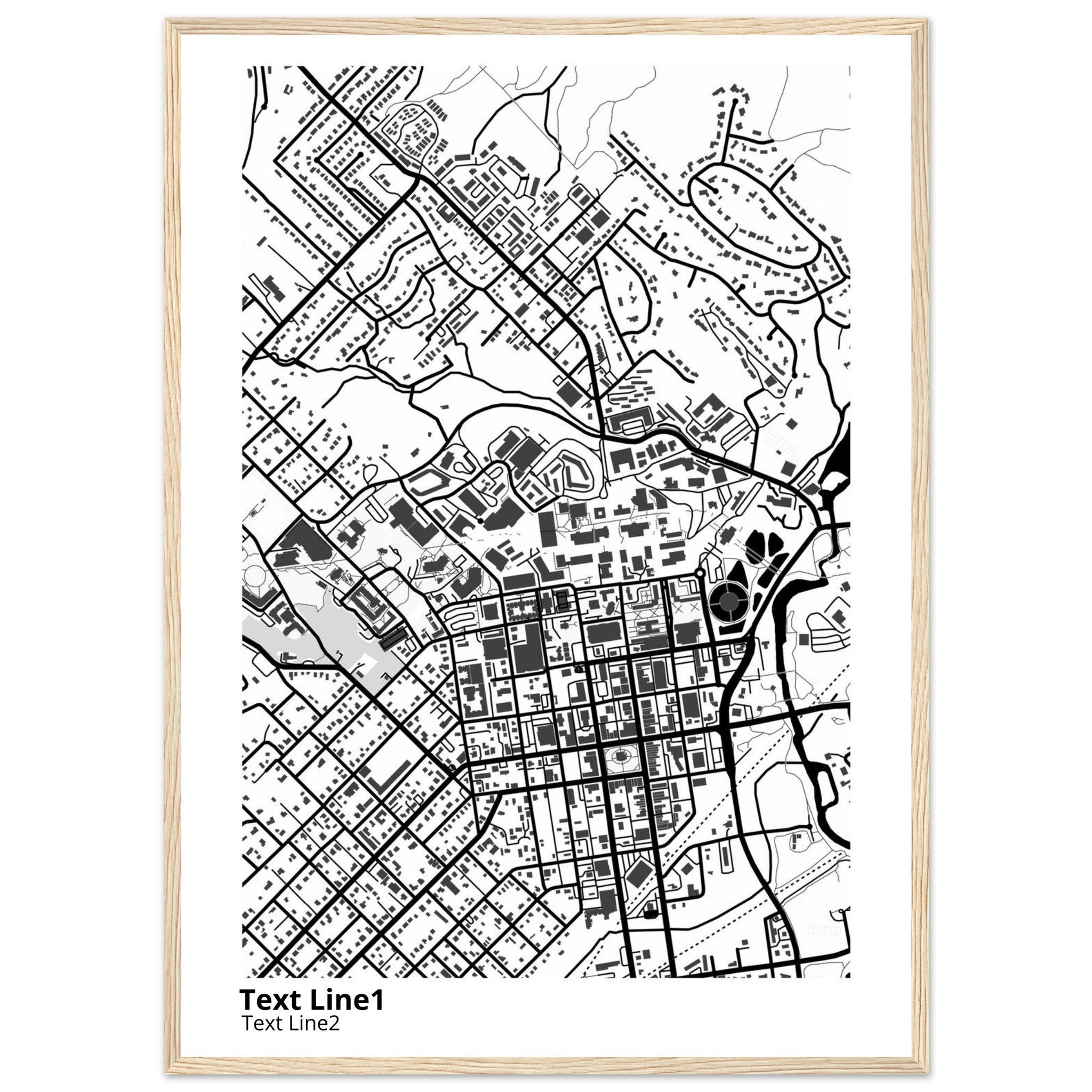 Texas State University Campus Map Poster | Graduation Gift - Ink And Atlas