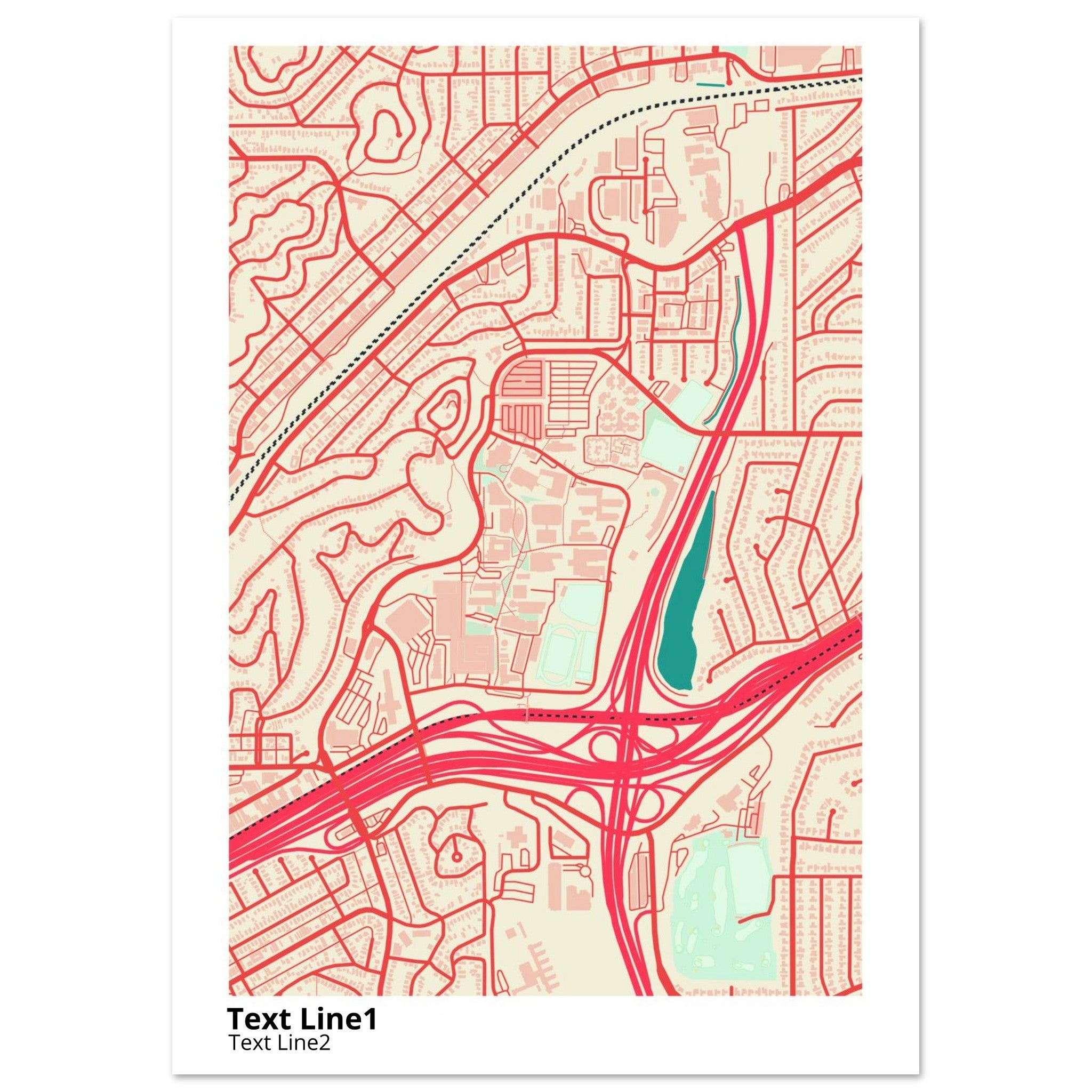 california state university los angeles campus map poster