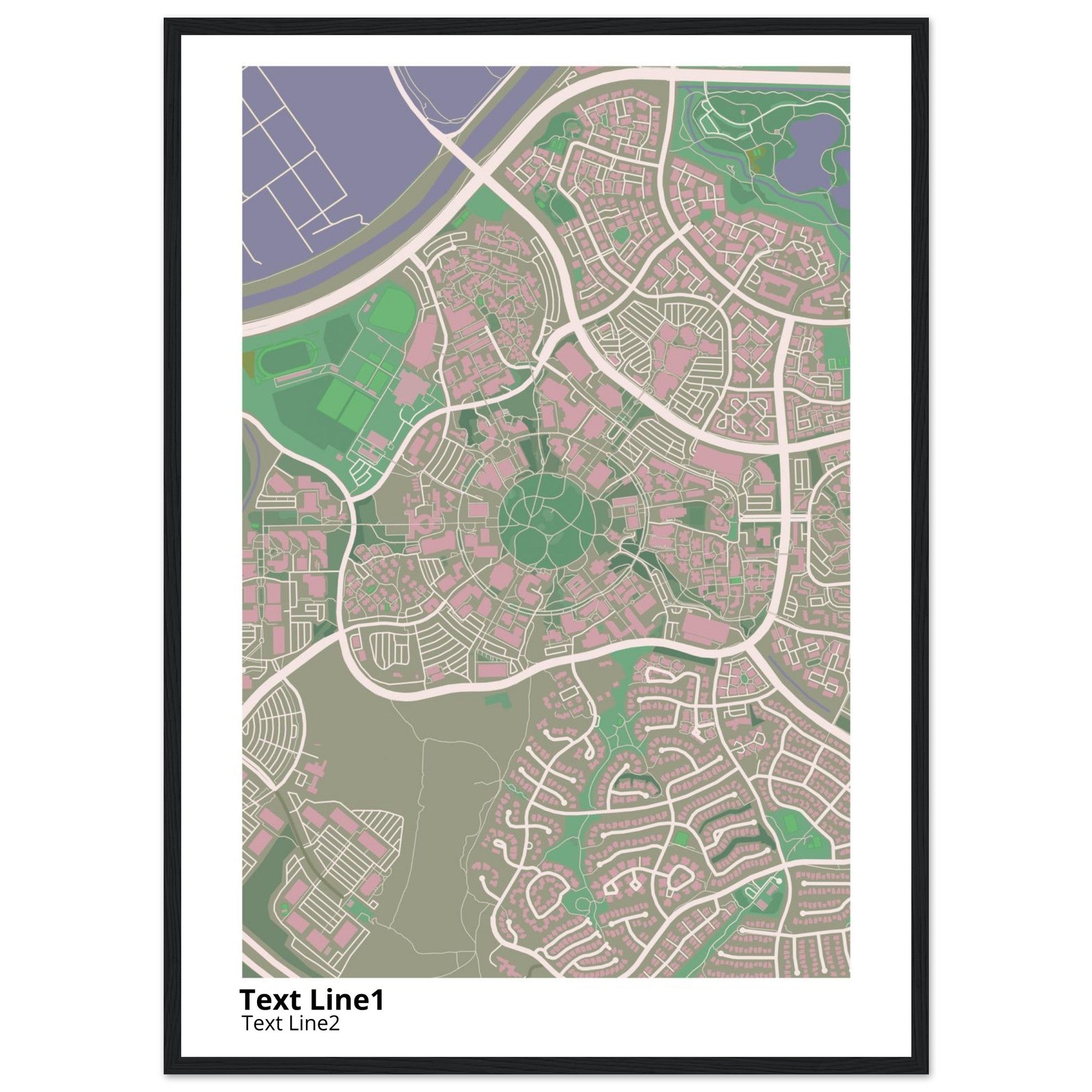 university of california irvine campus map poster