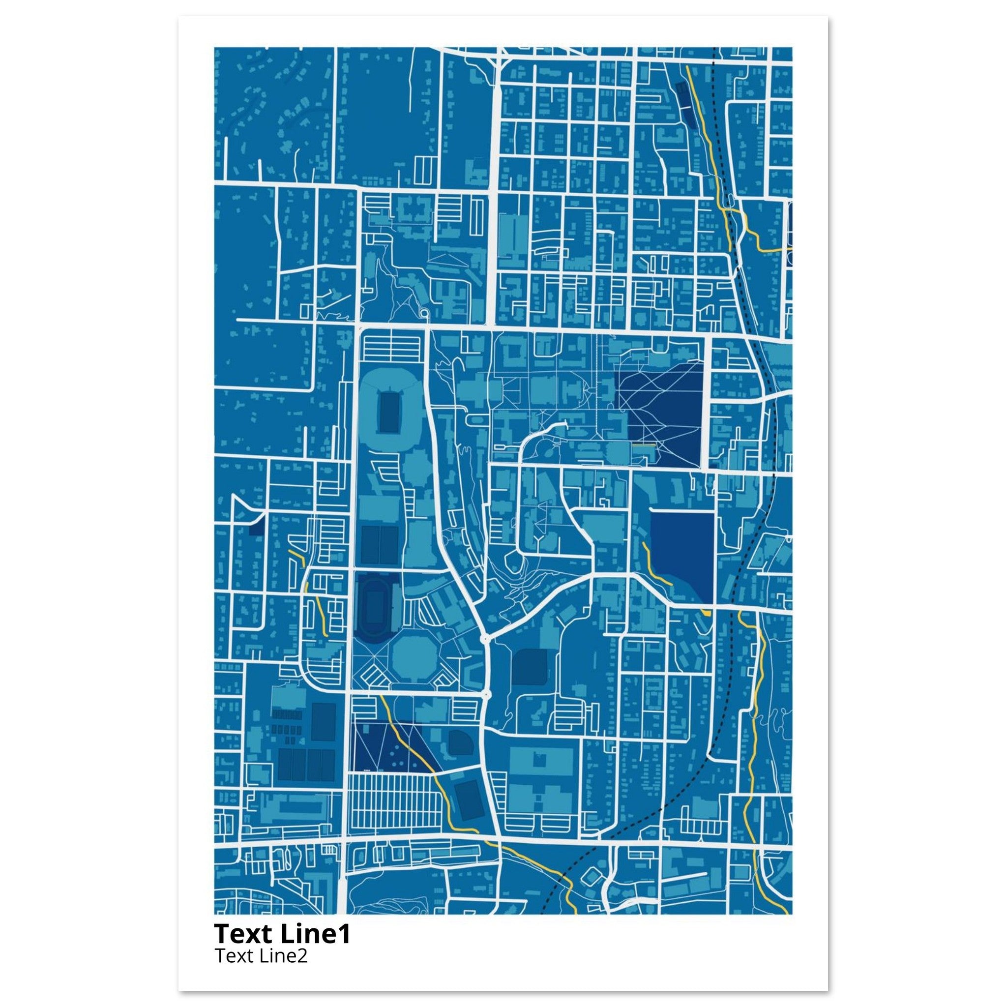 university of arkansas campus map poster