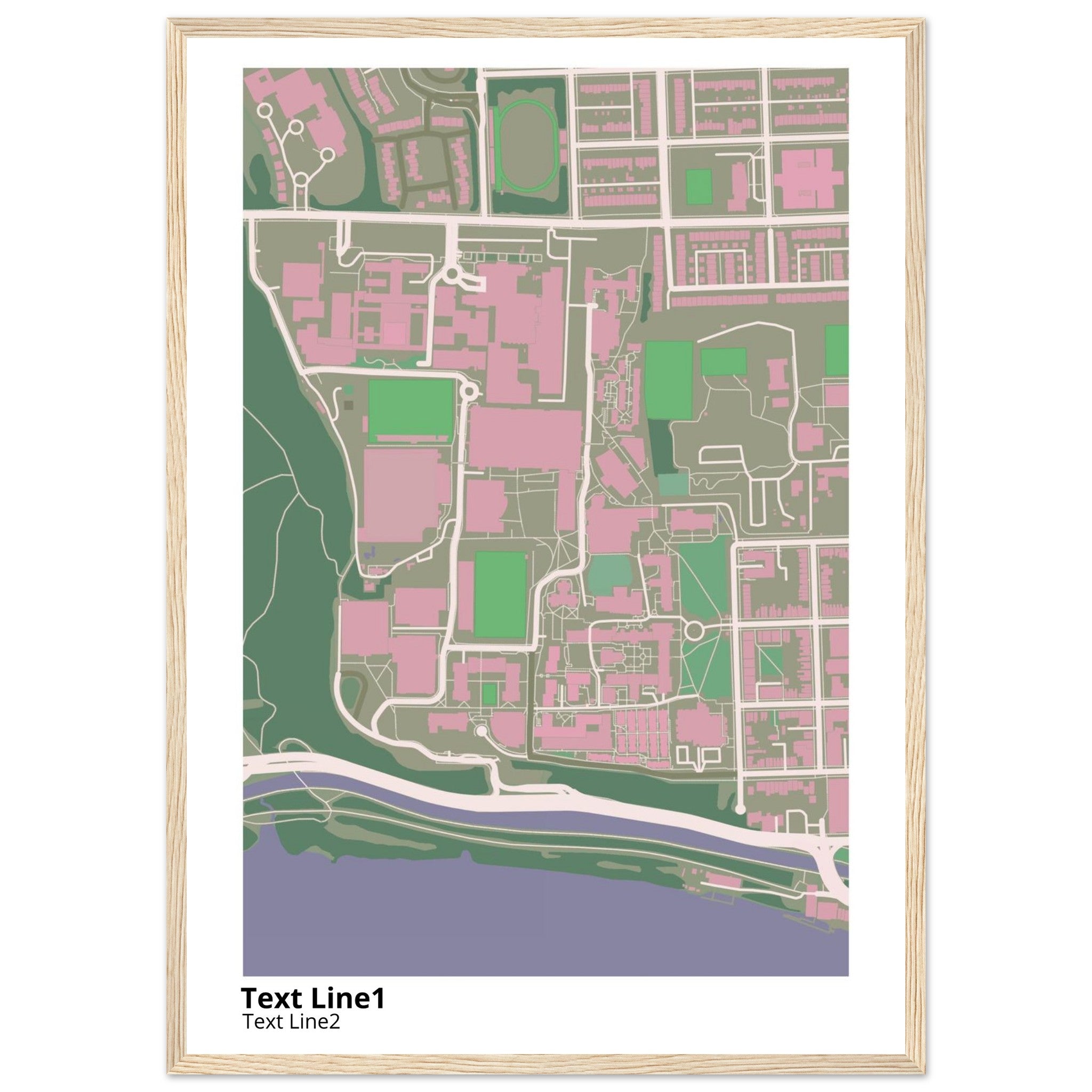 georgetown university campus map poster