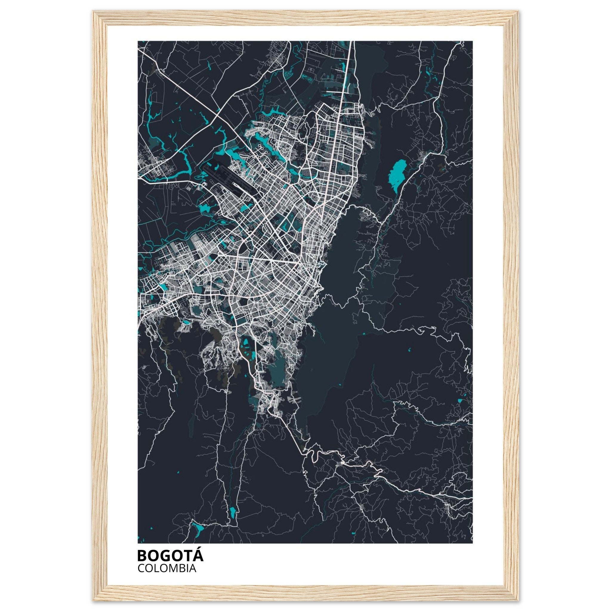 Bogota Colombia City Map Poster | Custom Map Art Print - Ink And Atlas