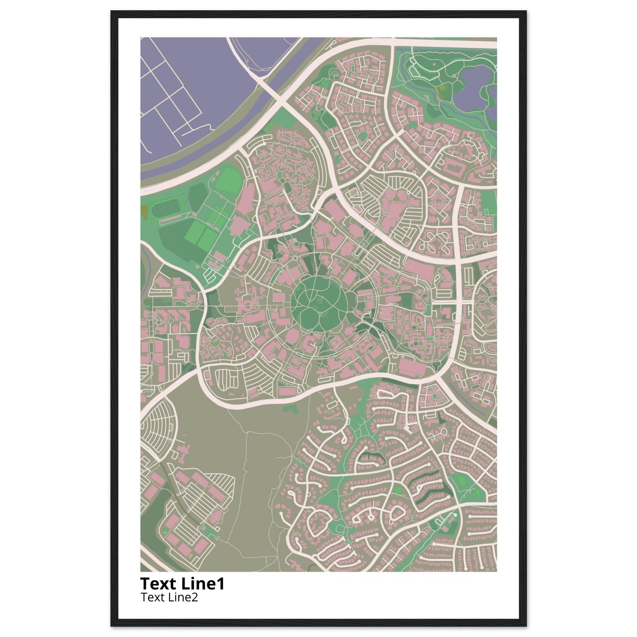 university of california irvine campus map poster