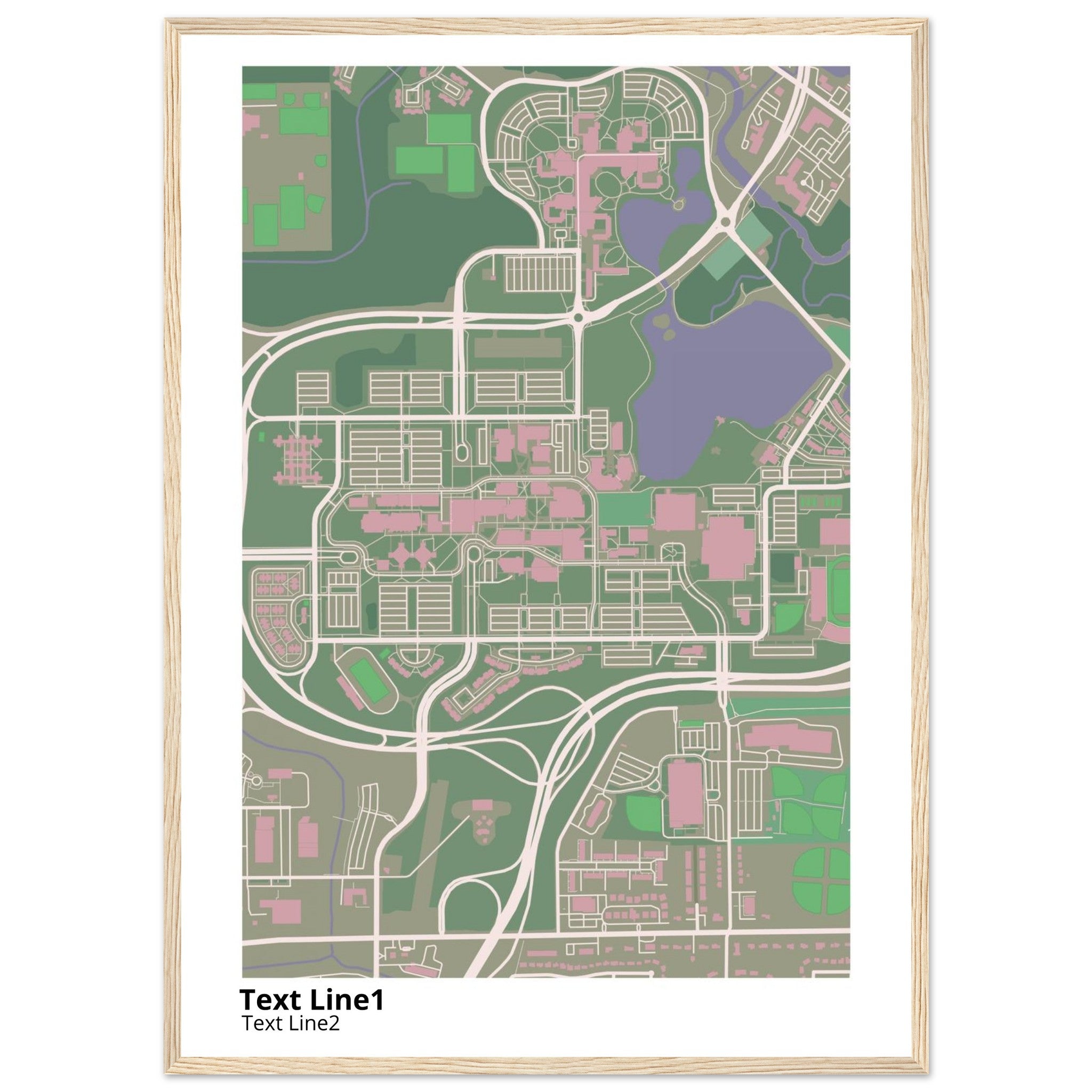 university at buffalo campus map poster