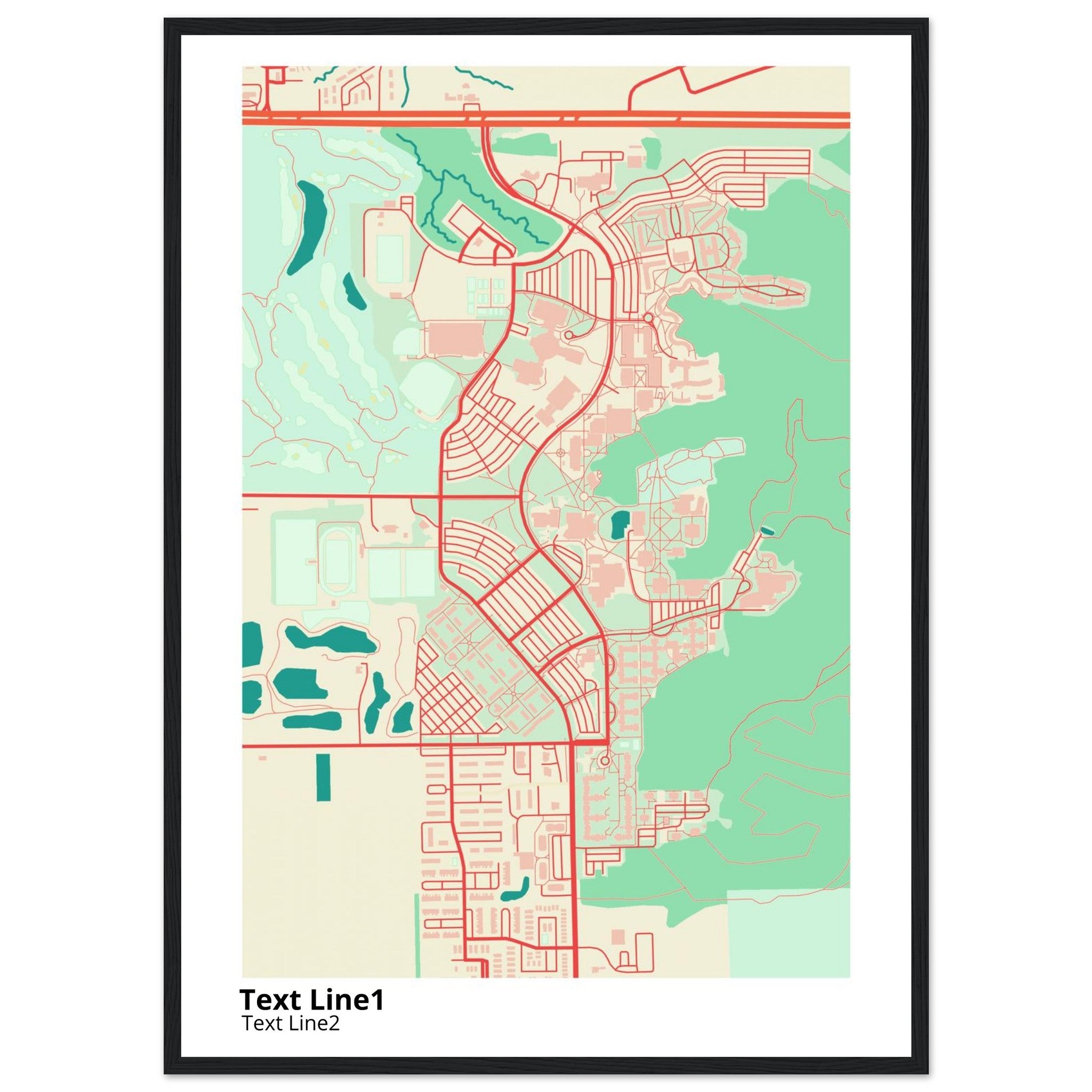 grand valley state university campus map poster