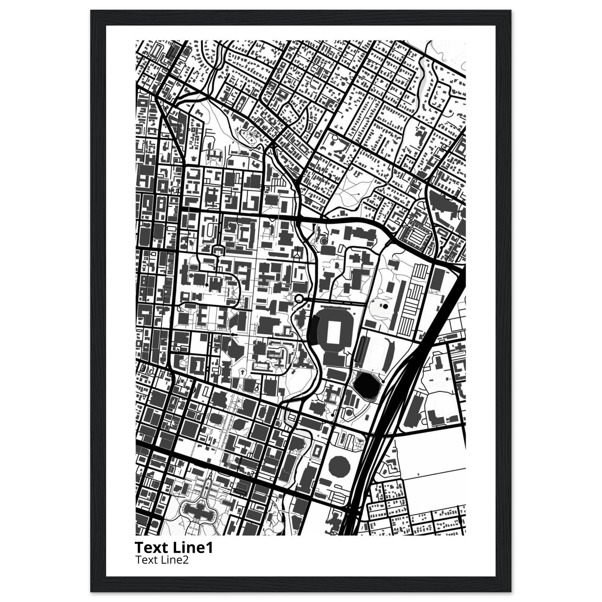 University of Texas at Austin Campus Map Poster | Graduation Gift - Ink And Atlas