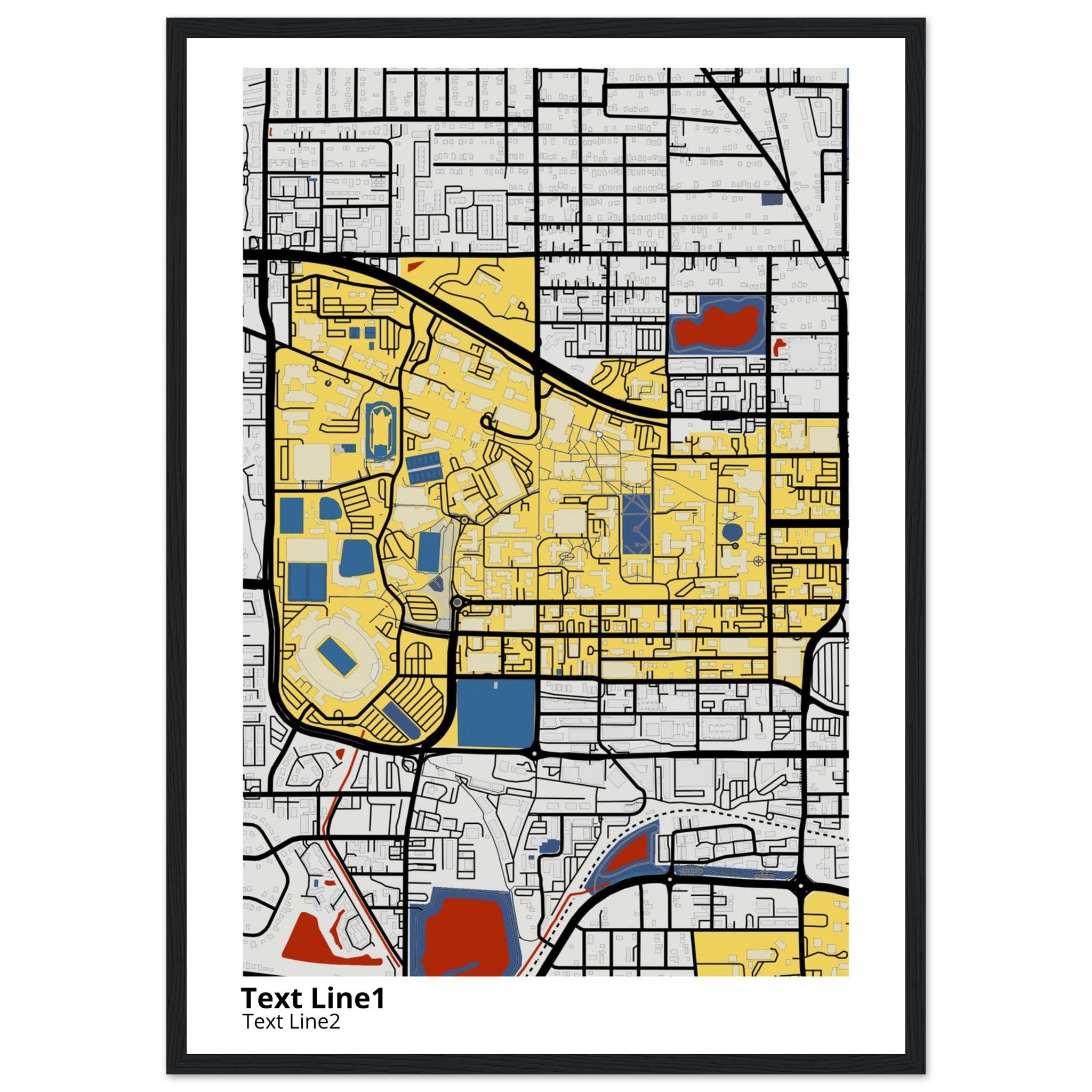 florida state university campus map poster