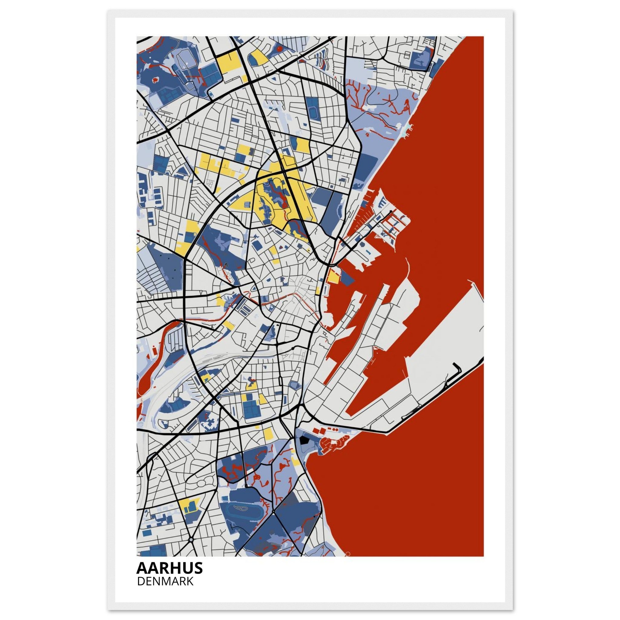 Aarhus Denmark City Map Poster Custom Map Art Print Ink And Atlas D271edd9 2ef6 43bb 8703 