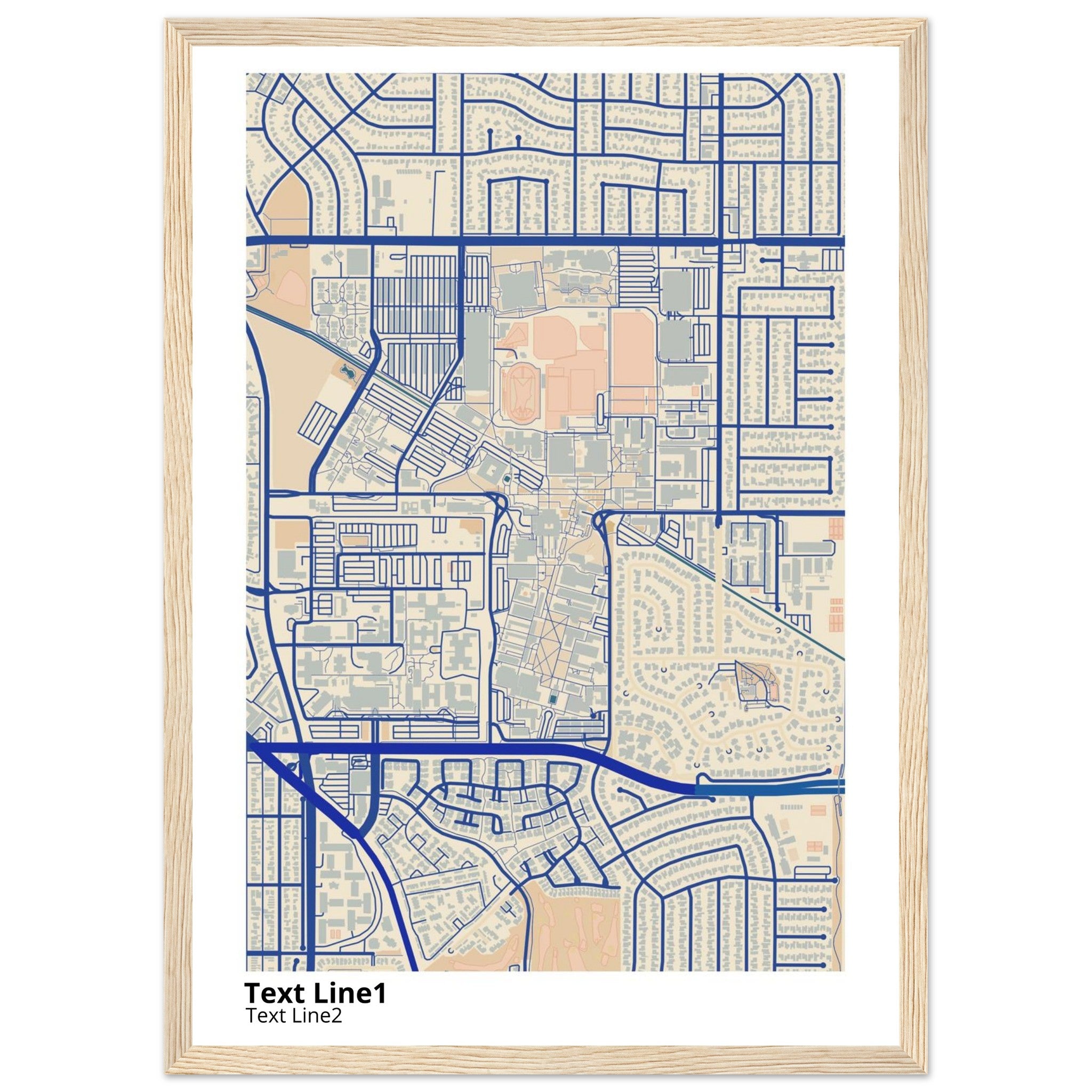 california state university long beach campus map poster