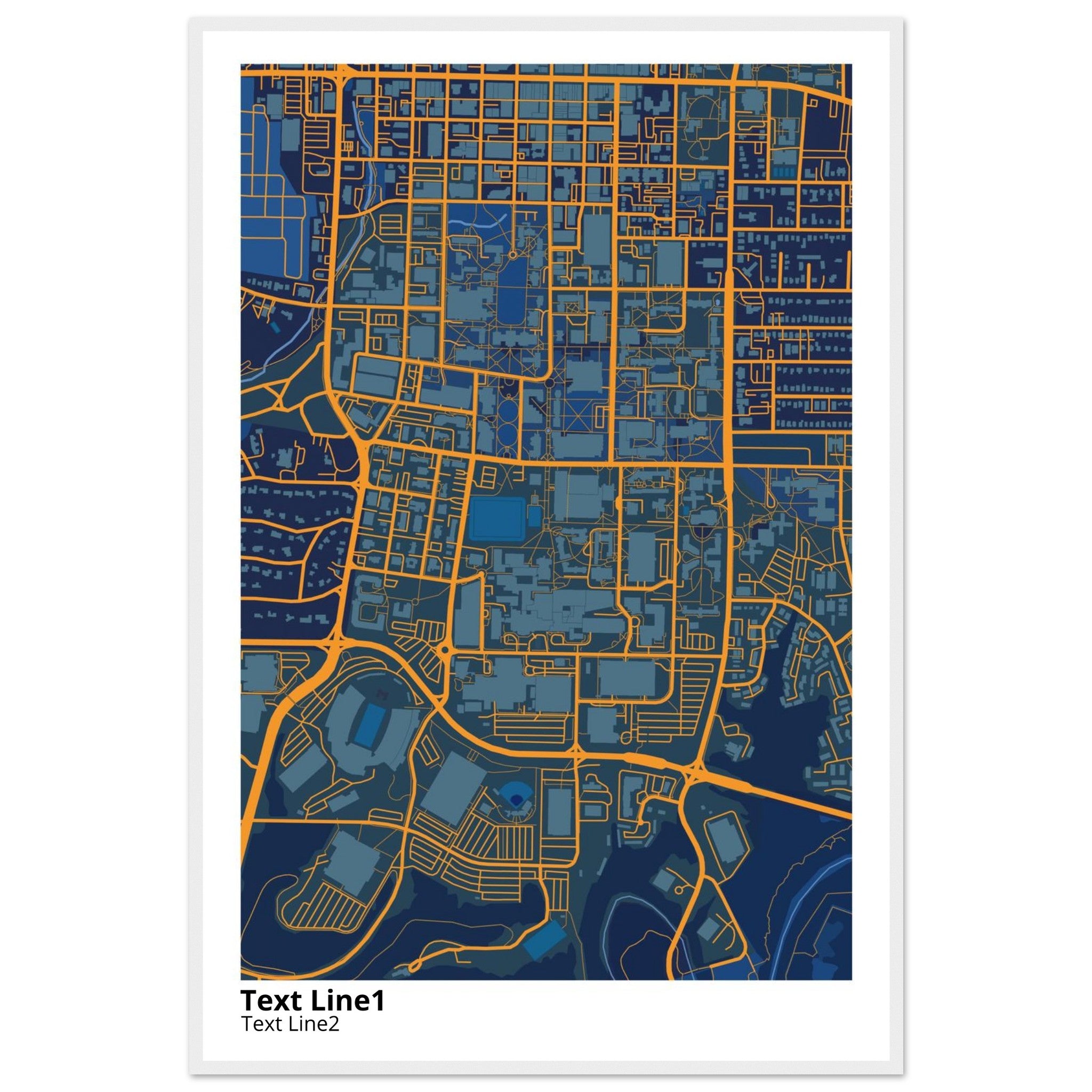 university of missouri columbia campus map poster