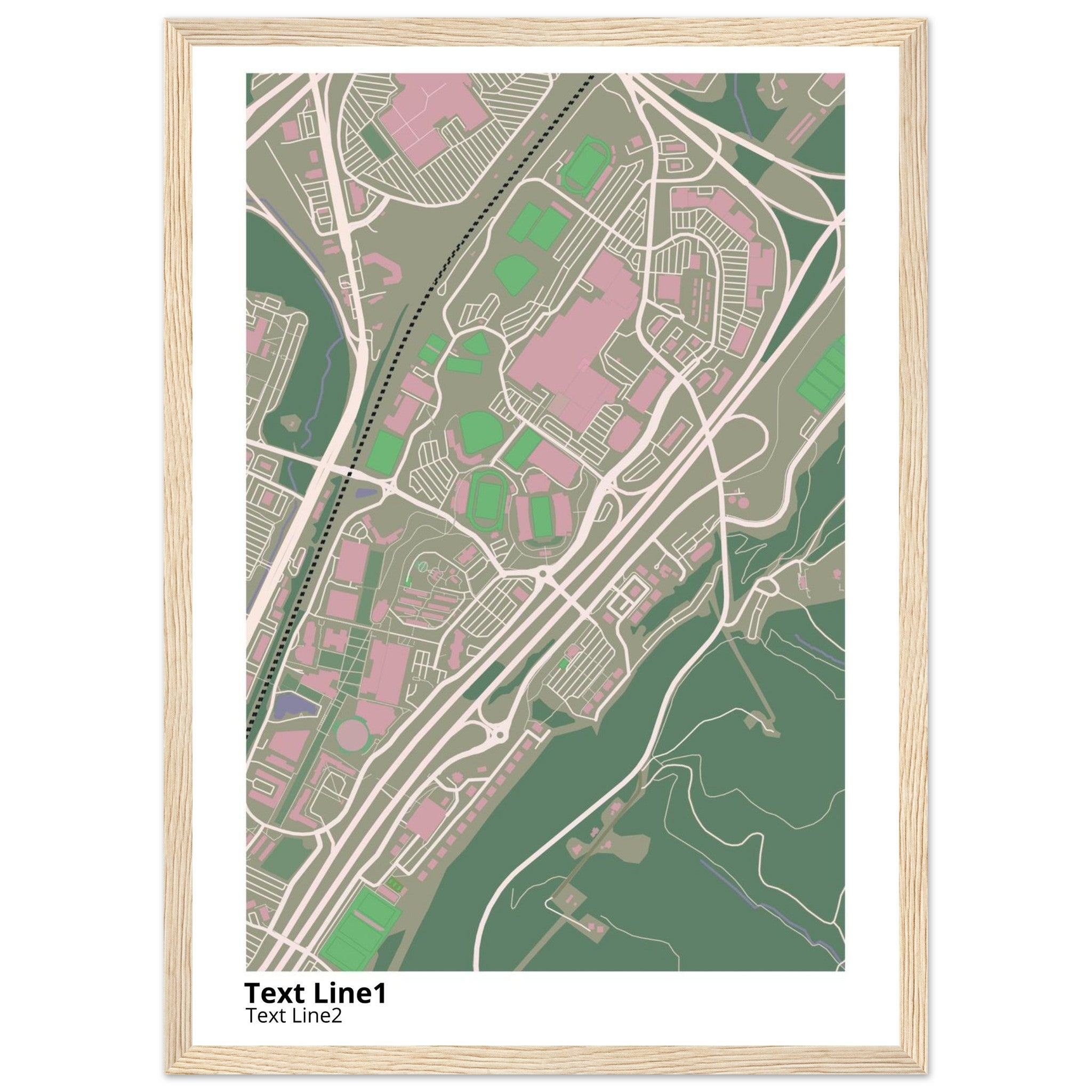 Liberty University Virginia Campus Map Poster | Graduation Gift - Ink And Atlas