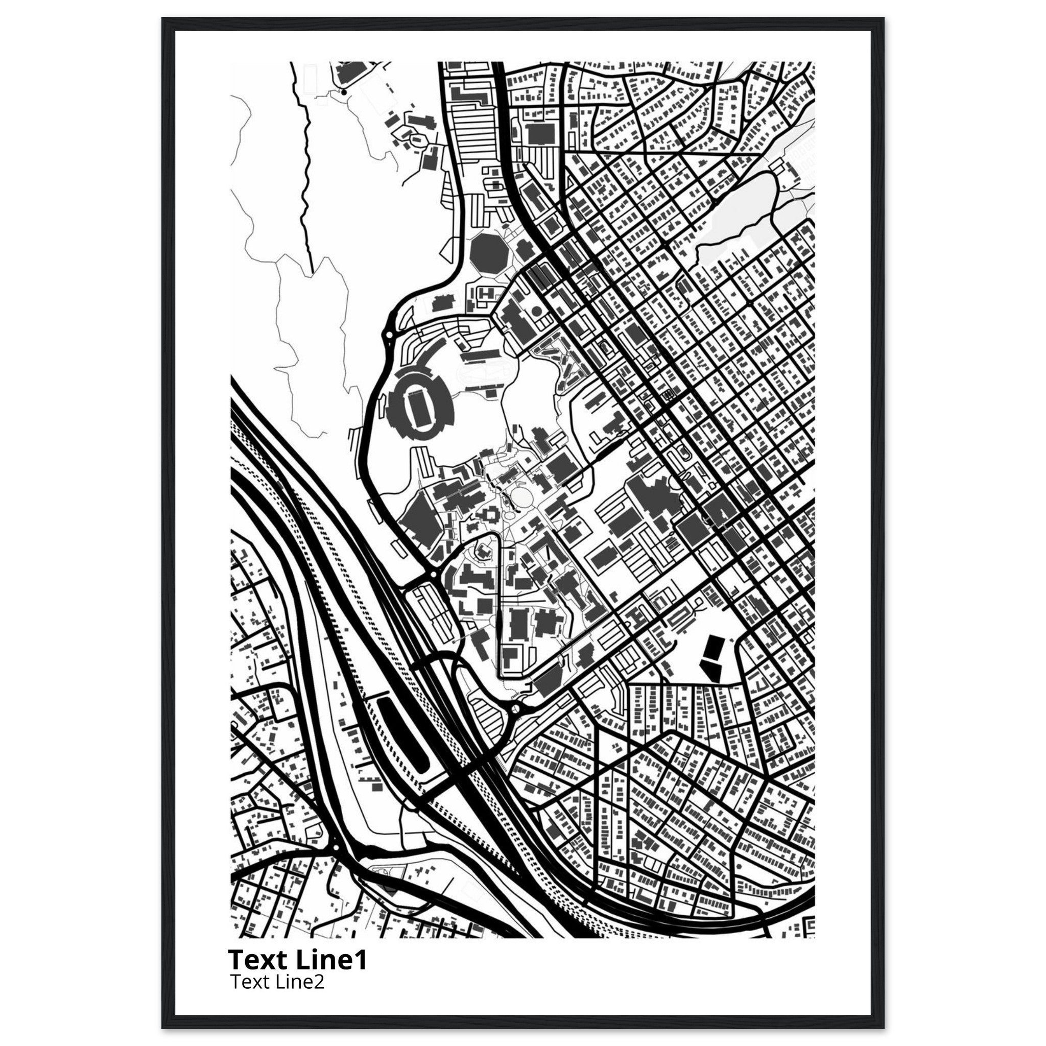The University of Texas at El Paso Campus Map Poster | Graduation Gift - Ink And Atlas